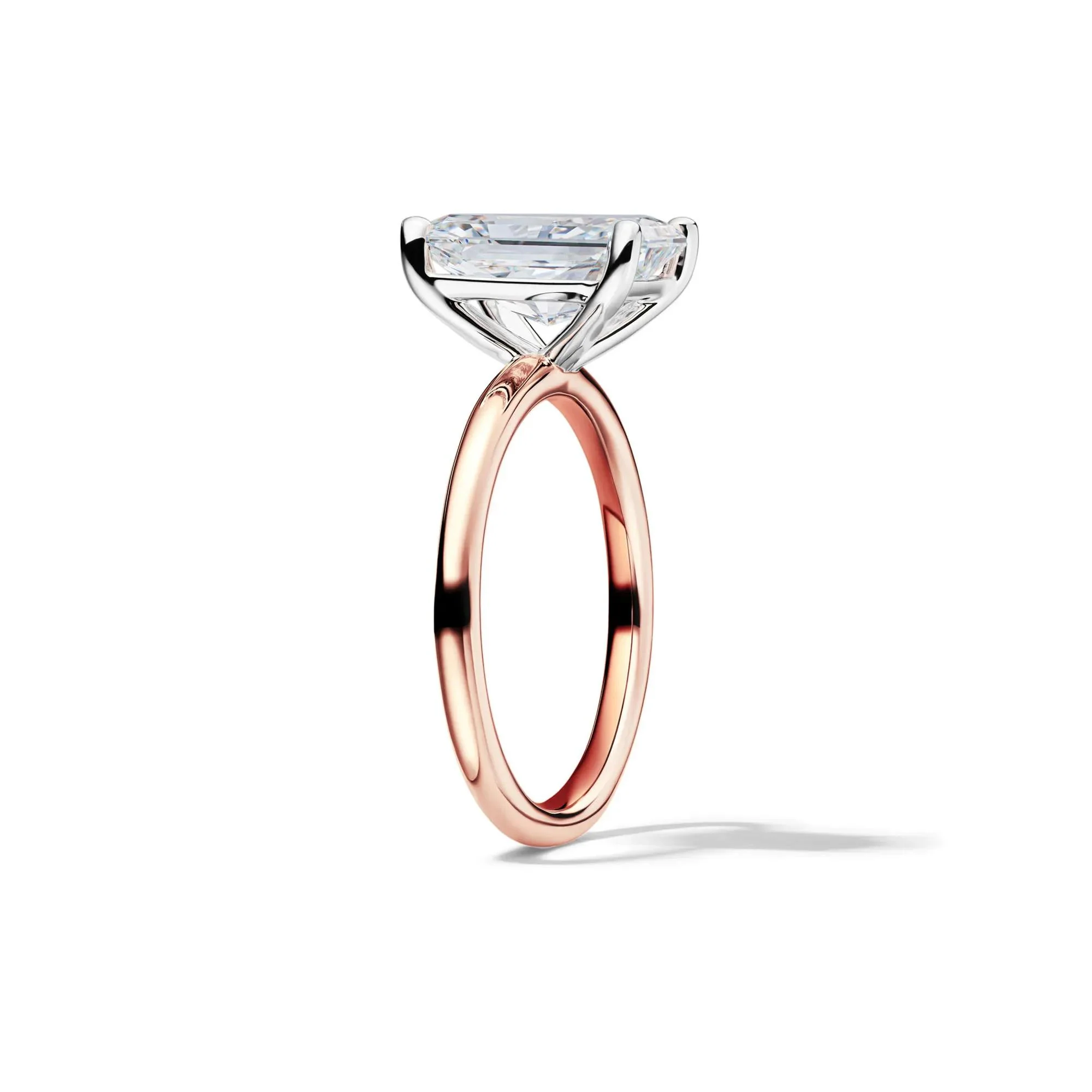 Lab Grown Diamond Radiant-Cut Solitaire Ring 14K Rose Gold (3 CT.) Size 5.5 2mm - Image 3