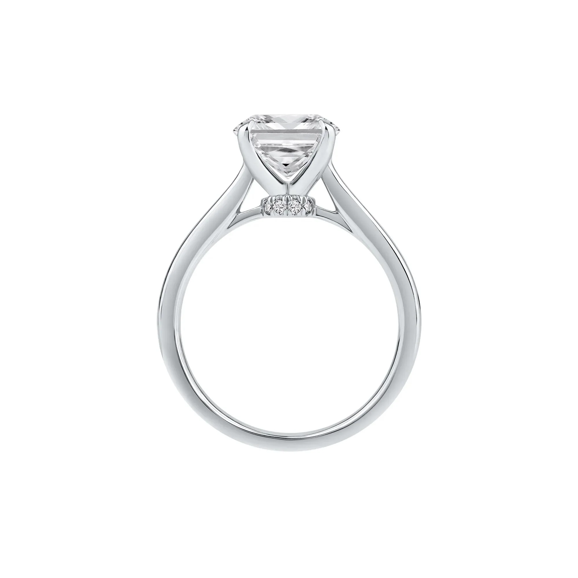 2 CT. Tw. Lab Grown Diamond Solitaire Engagement Ring Platinum Round Brilliant Cut White Size 10 - Image 2