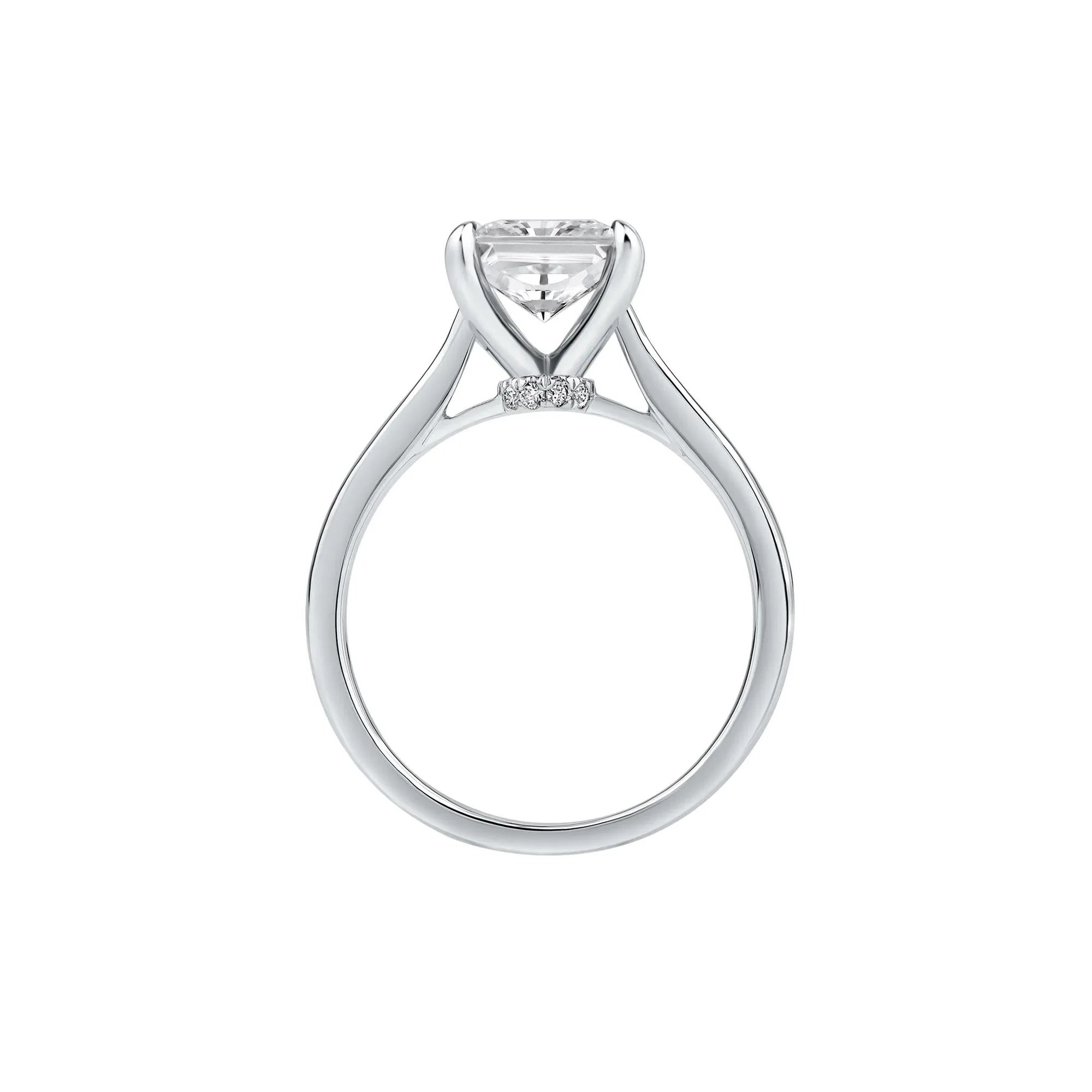 2 CT. Tw. Lab Grown Diamond Solitaire Engagement Ring Platinum Round Brilliant Cut White Size 4 - Image 2