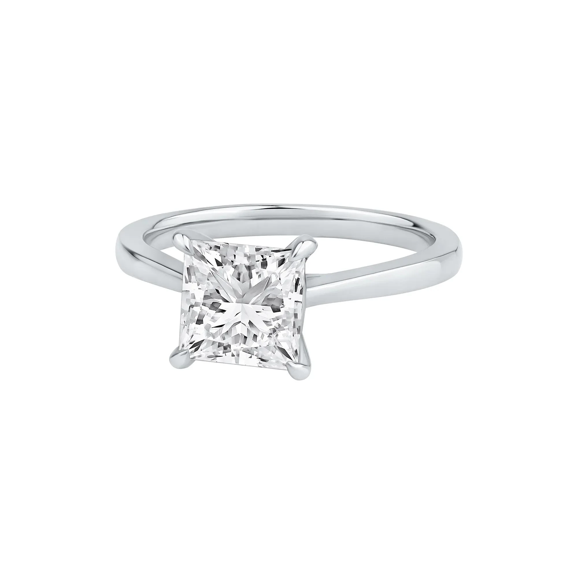 2 CT. Tw. Lab Grown Diamond Solitaire Engagement Ring Platinum Round Brilliant Cut White Size 8.5 - Image 4