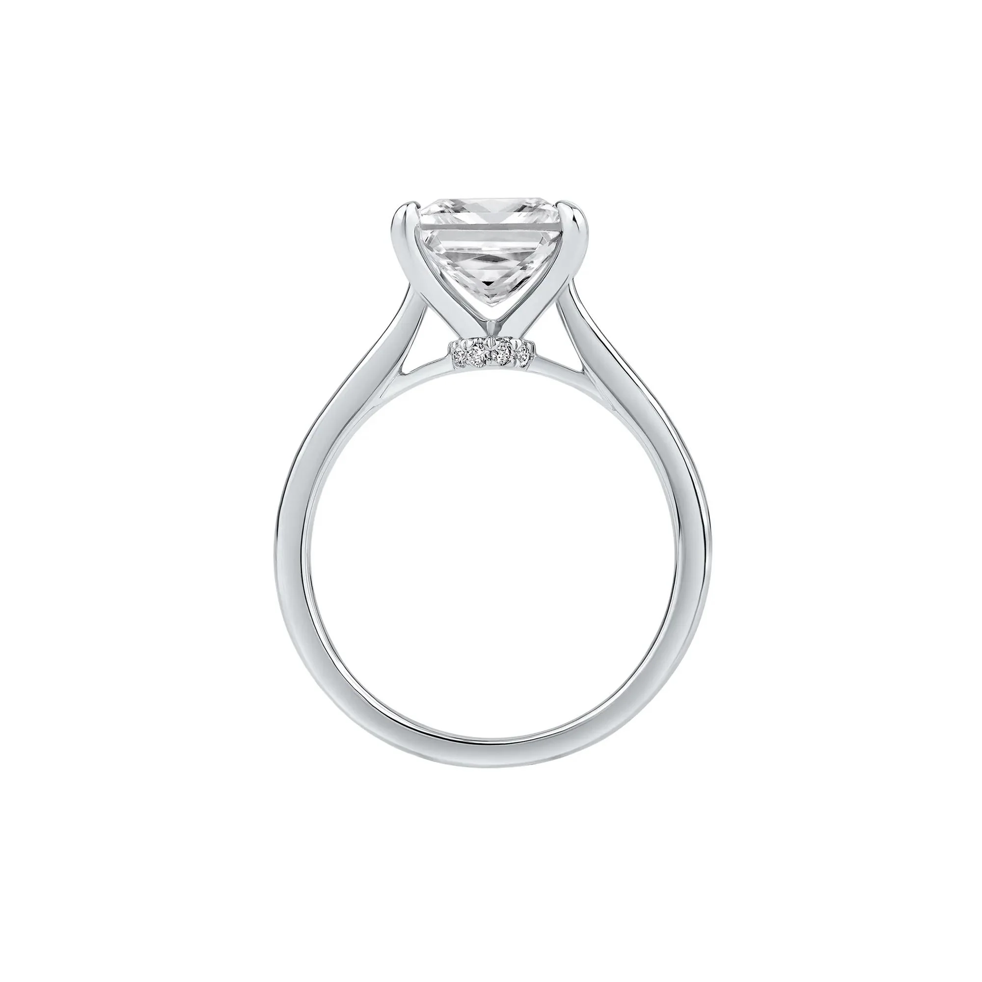 3 CT. Tw. Lab Grown Diamond Solitaire Engagement Ring Platinum Round Brilliant Cut White Size 10.5 - Image 2