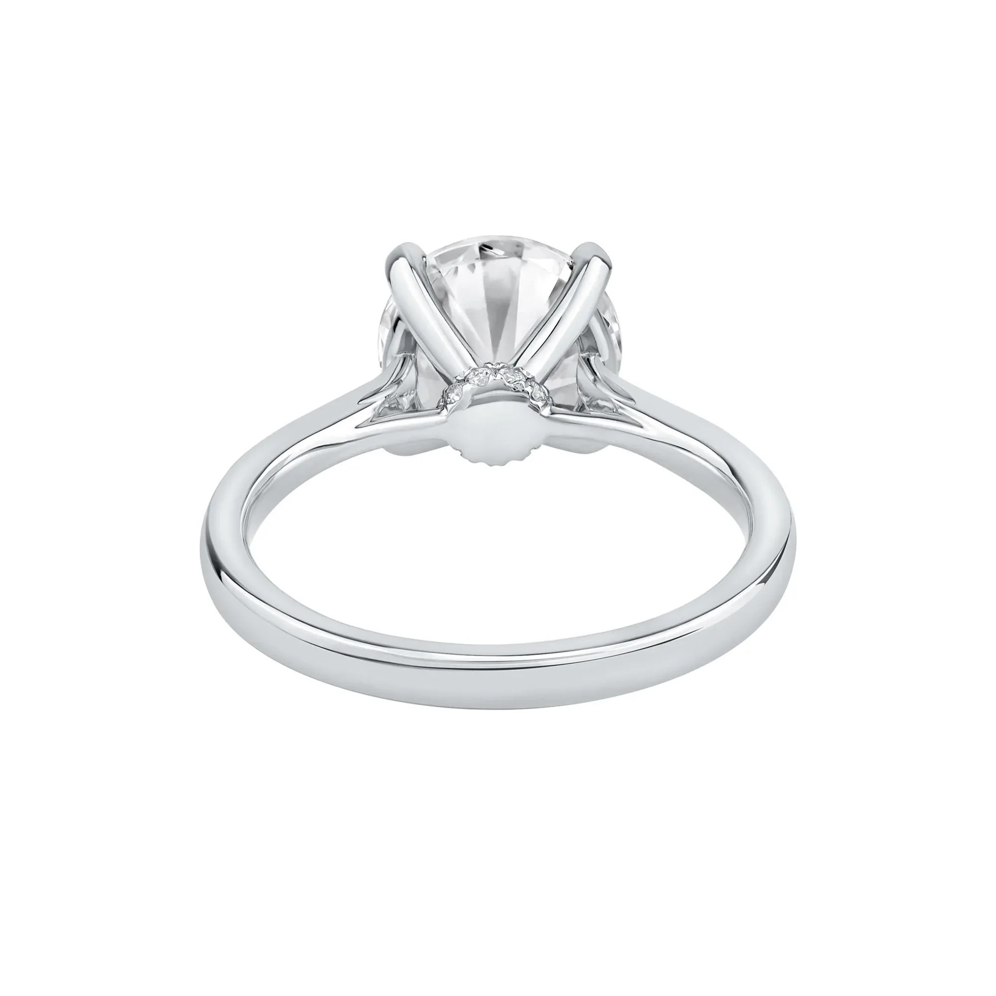 3 CT. Tw. Lab Grown Diamond Solitaire Engagement Ring Platinum Round Brilliant Cut White Size 4.5 - Image 5