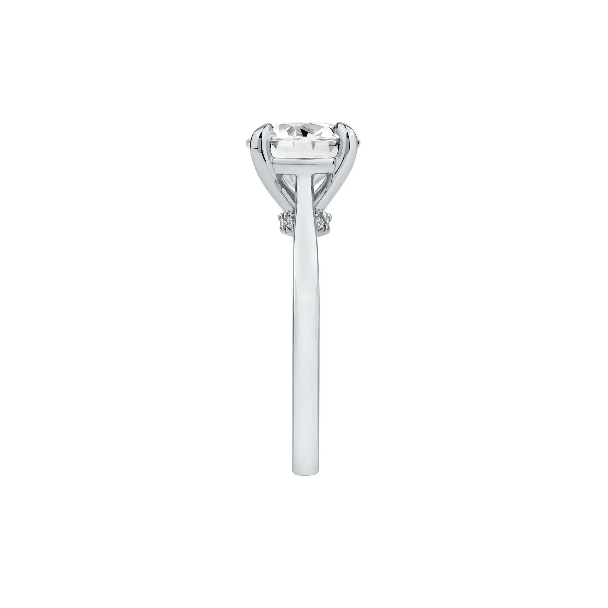 3 CT. Tw. Lab Grown Diamond Solitaire Engagement Ring Platinum Round Brilliant Cut White Size 8 - Image 3