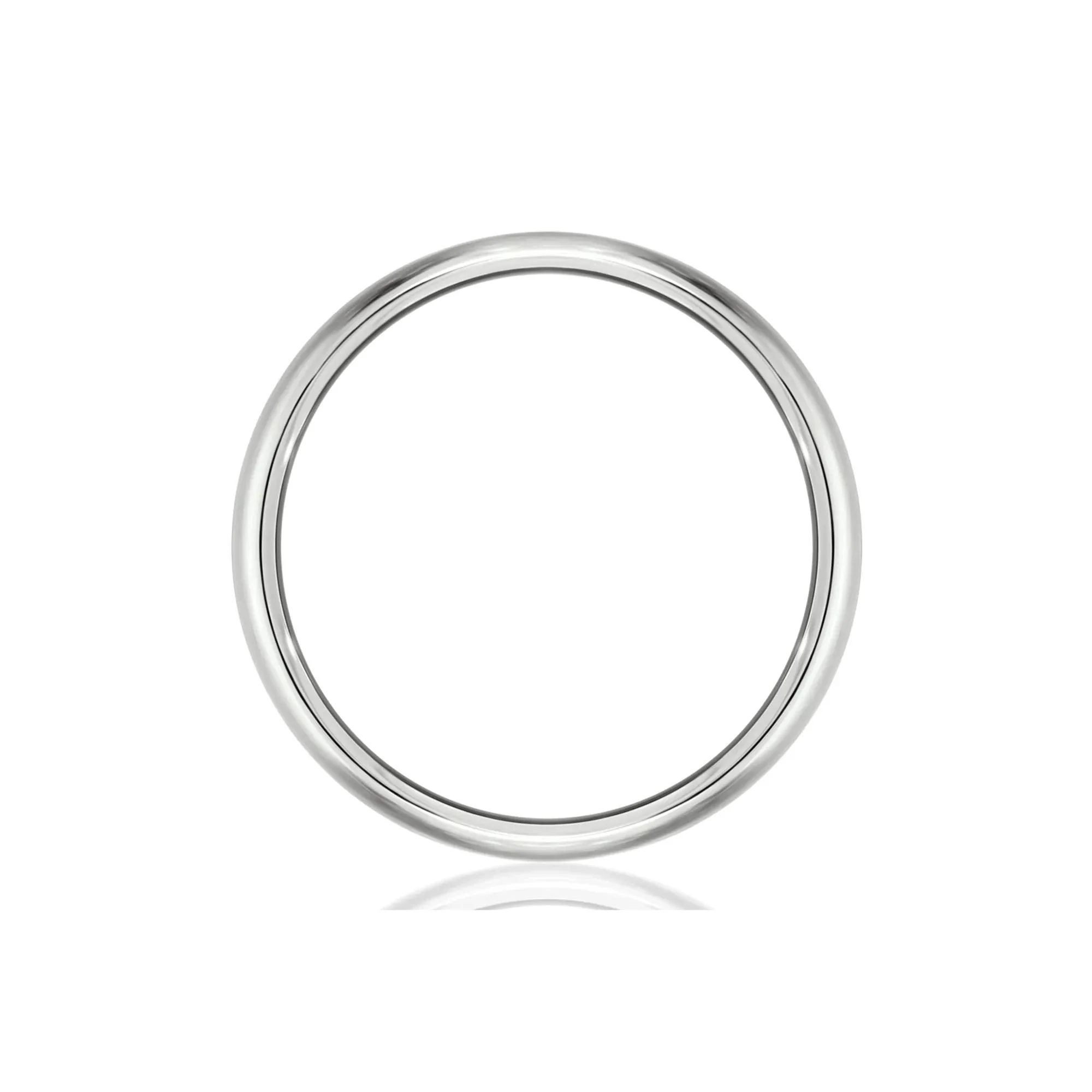 Wedding Band Ring 14K White Gold Size 8 6.5mm - Image 2