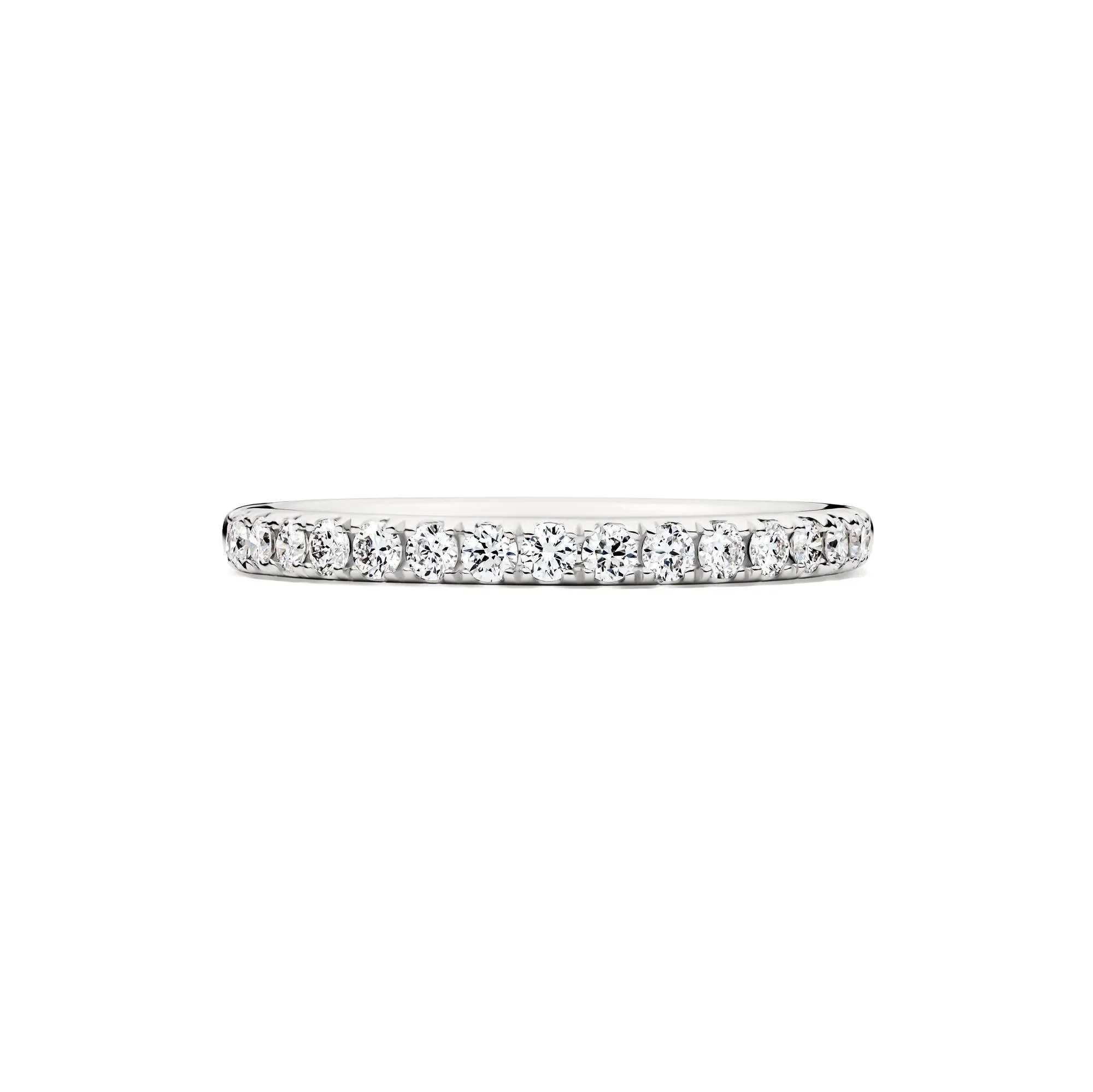 1/3 CT. Tw. Lab Grown Diamond Band Ring 14K White Gold Round Brilliant Cut Size 6 1mm