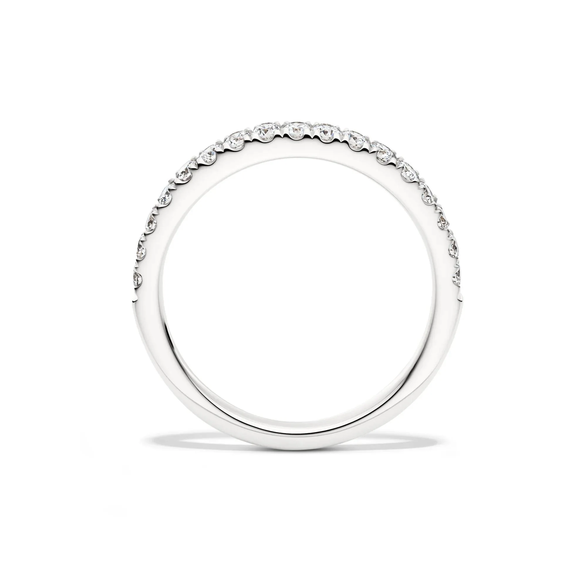 1/3 CT. Tw. Lab Grown Diamond Band Ring 14K White Gold Round Brilliant Cut Size 6 1mm - Image 2