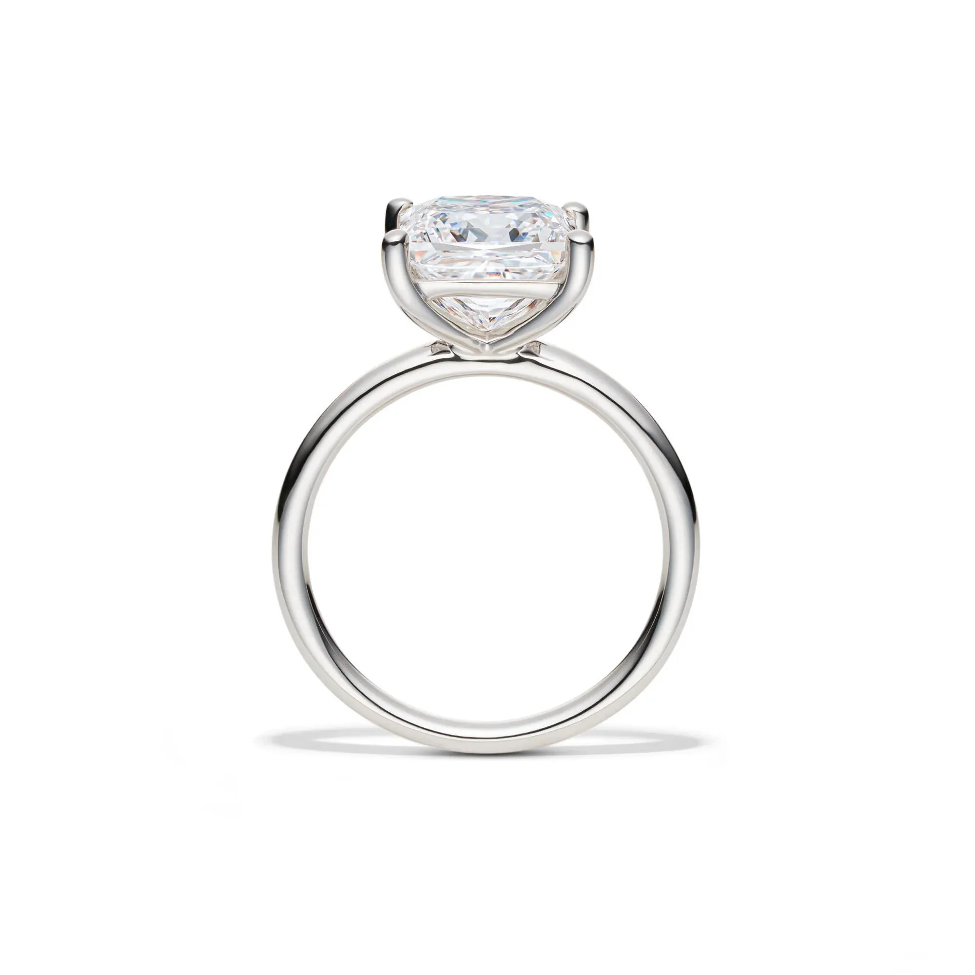 Lab Grown Diamond Princess-Cut Solitaire Engagement Ring 14K White Gold (4 CT.) Size 4 2mm - Image 2