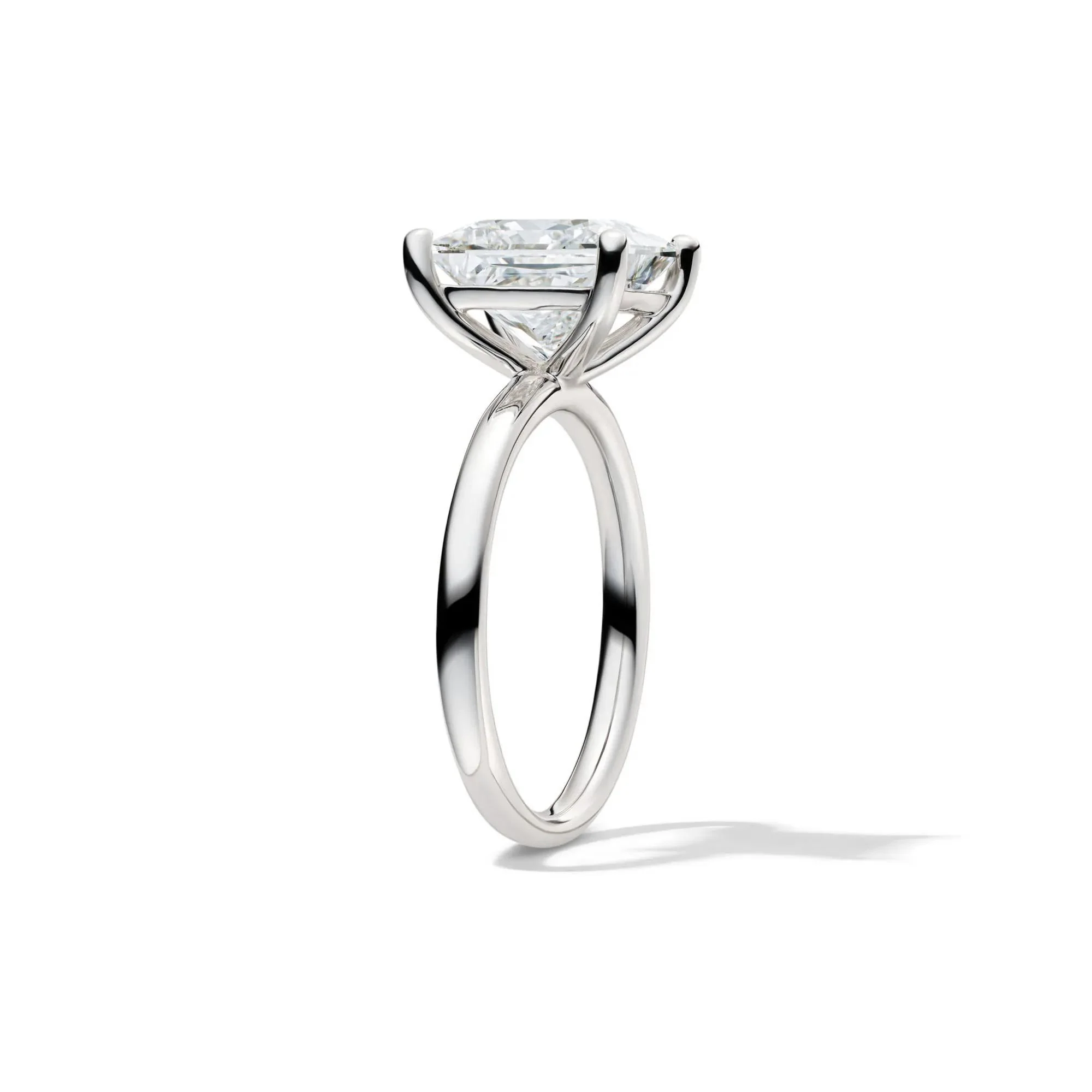 Lab Grown Diamond Princess-Cut Solitaire Engagement Ring 14K White Gold (4 CT.) Size 7.5 2mm - Image 3