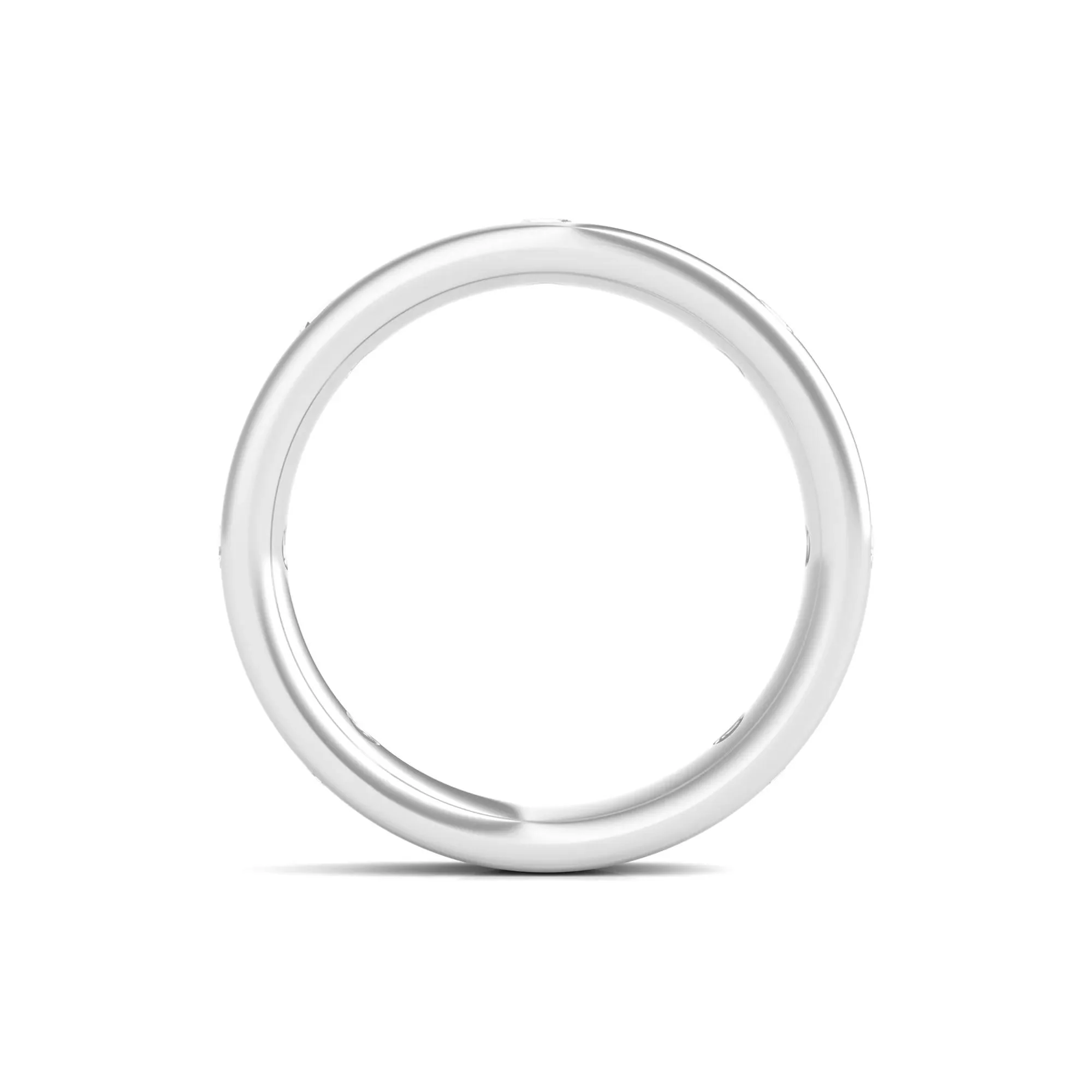 3/4 CT. Tw. Lab Grown Diamond Anniversary Band Ring 14K White Gold Round Brilliant Cut Size 8.5 4mm - Image 2