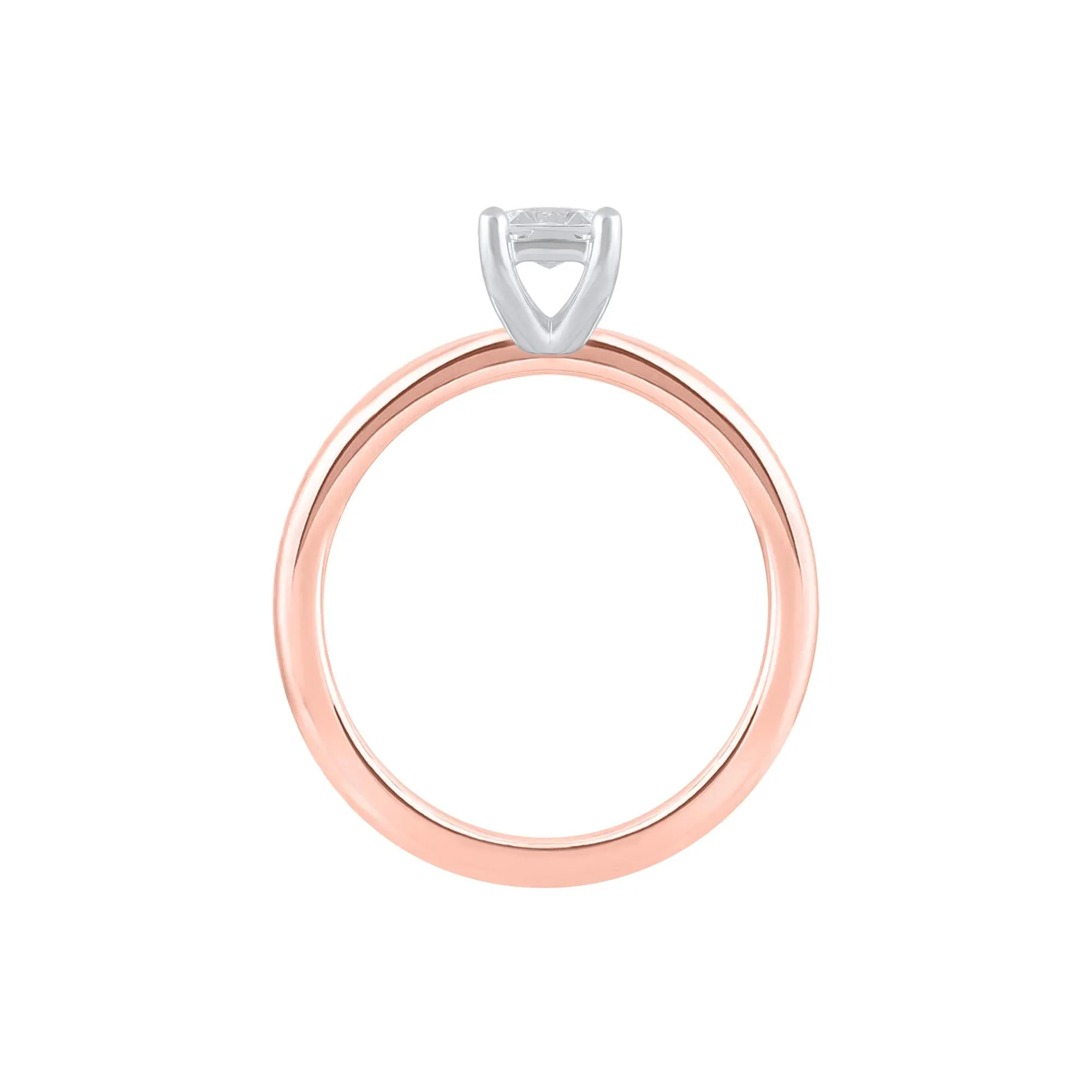 Lab Grown Diamond Emerald-Cut Solitaire Ring 14K Rose Gold (1 CT.) Size 4.5 2mm - Image 2