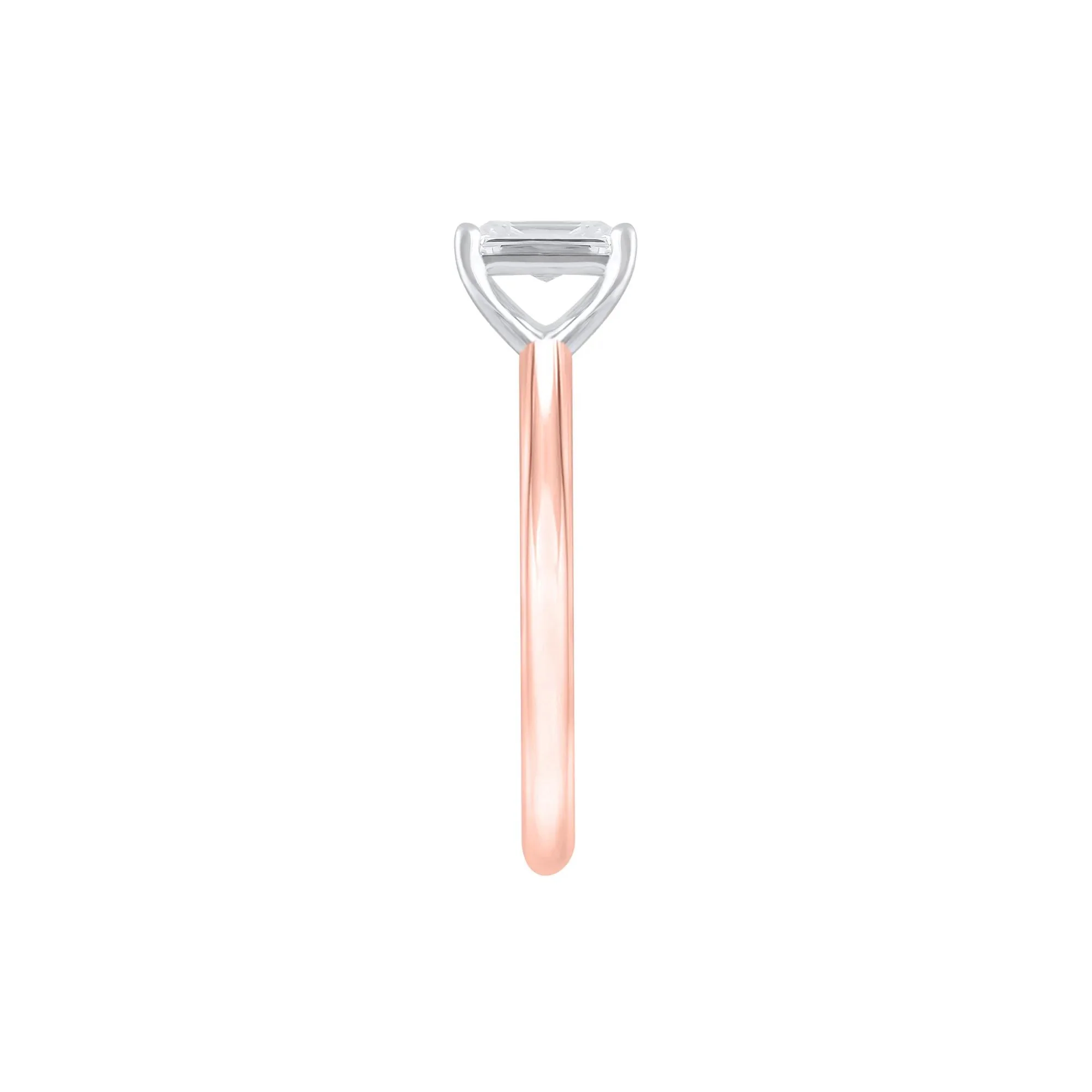 Lab Grown Diamond Emerald-Cut Solitaire Ring 14K Rose Gold (1 CT.) Size 4.5 2mm - Image 3