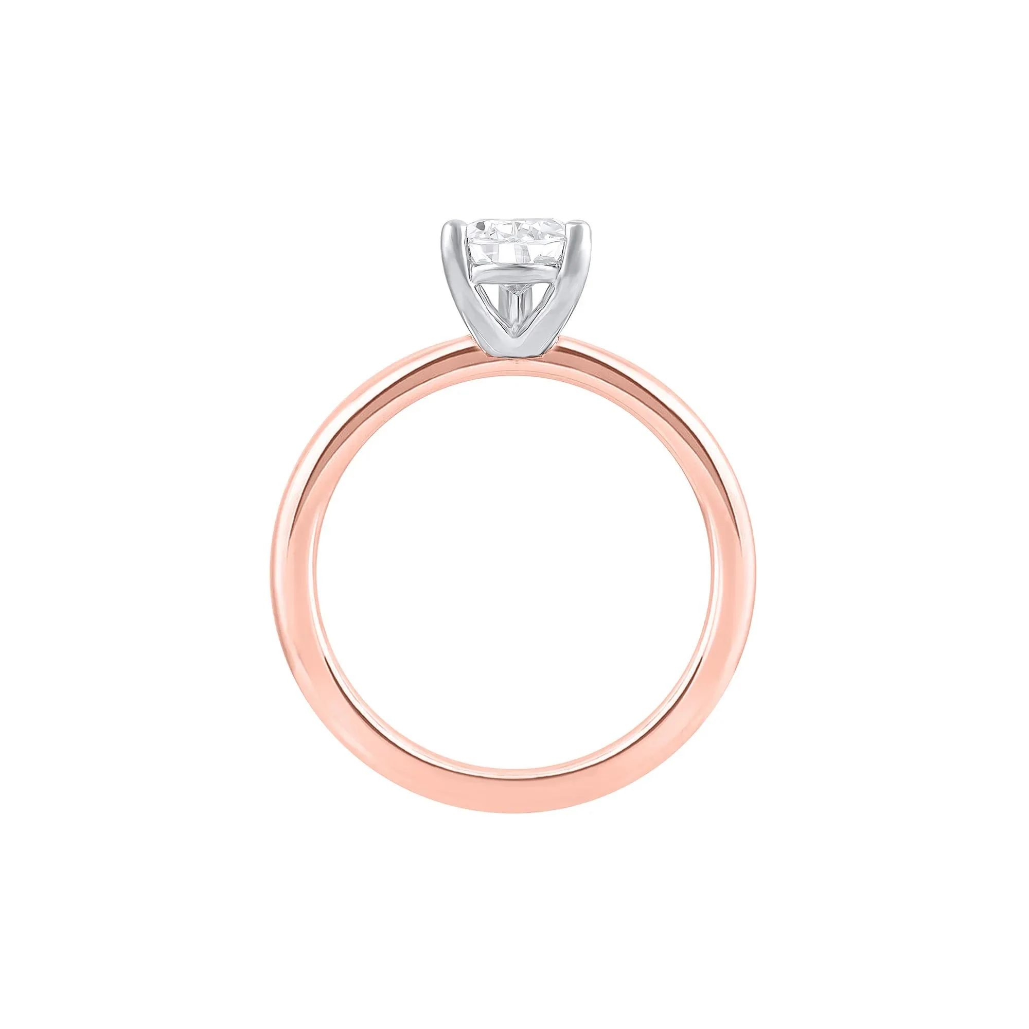 Lab Grown Diamond Pear-Shaped Solitaire Engagement Ring 14K Rose Gold (1 CT.) Size 7 2mm - Image 2
