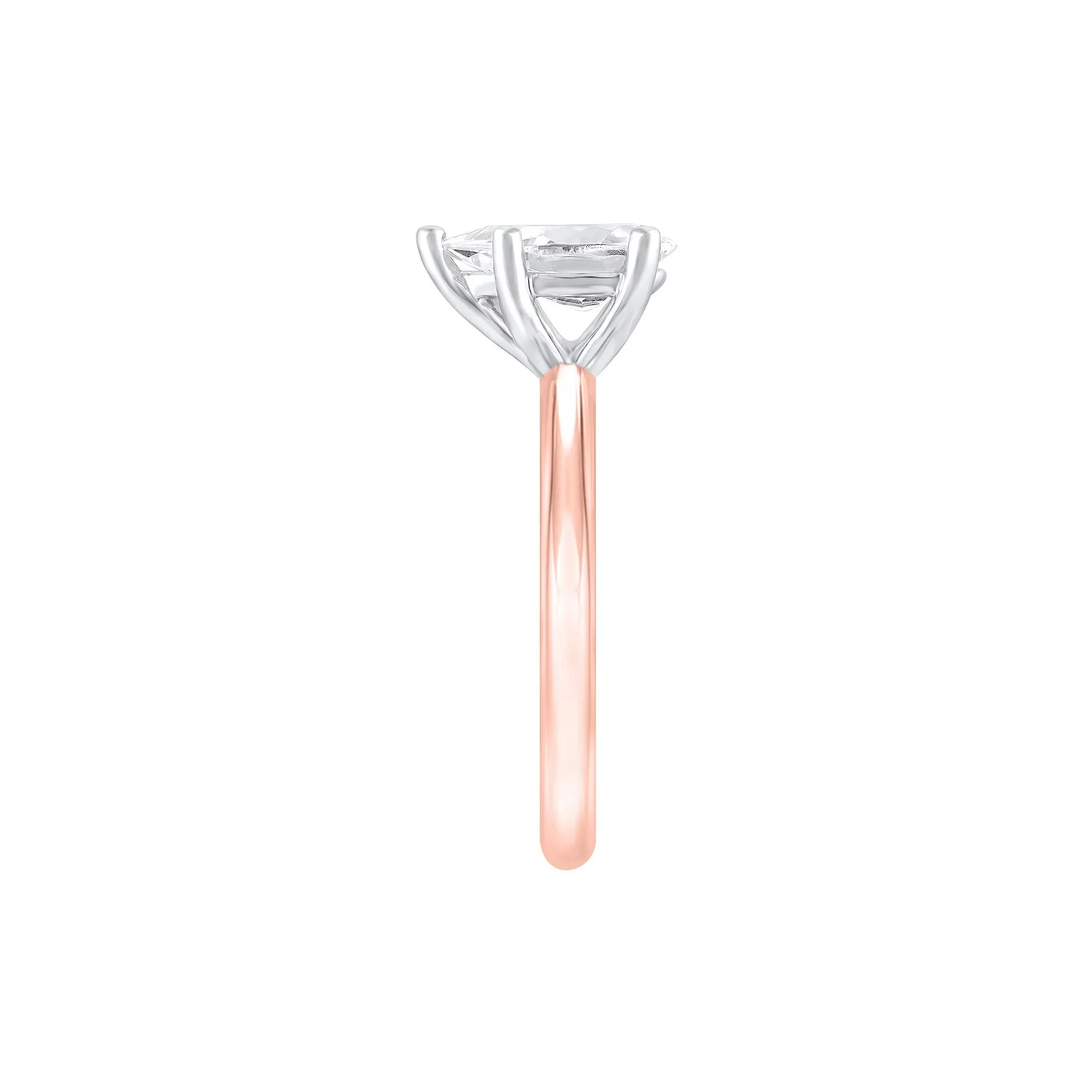 Lab Grown Diamond Pear-Shaped Solitaire Engagement Ring 14K Rose Gold (1 CT.) Size 8.5 2mm - Image 3