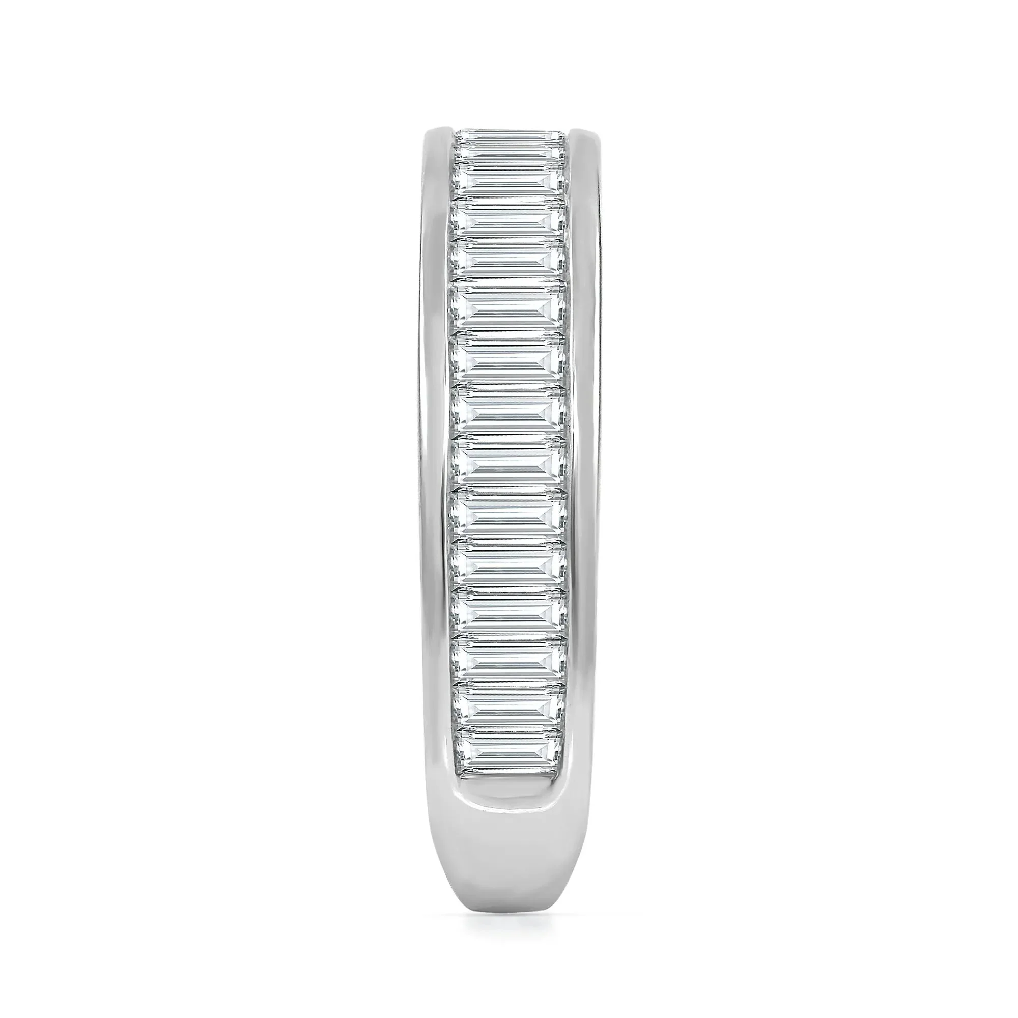 1 CT. Tw. Lab Grown Diamond Band Ring 14K White Gold Size 6.5 - Image 3