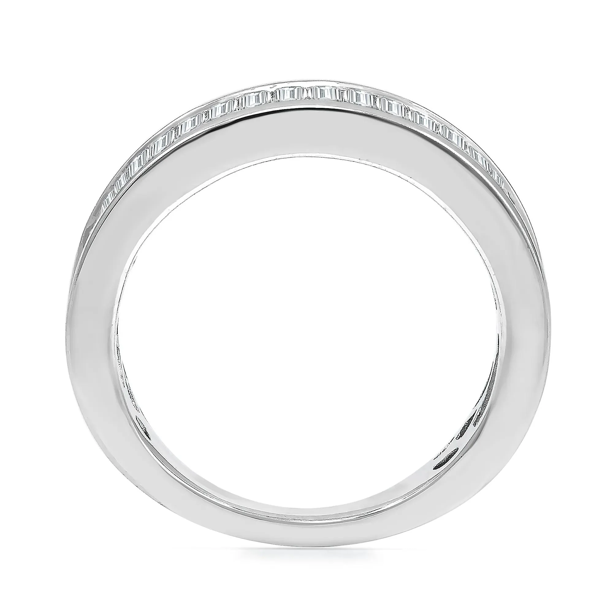 1 CT. Tw. Lab Grown Diamond Band Ring 14K White Gold Size 8.5 - Image 2