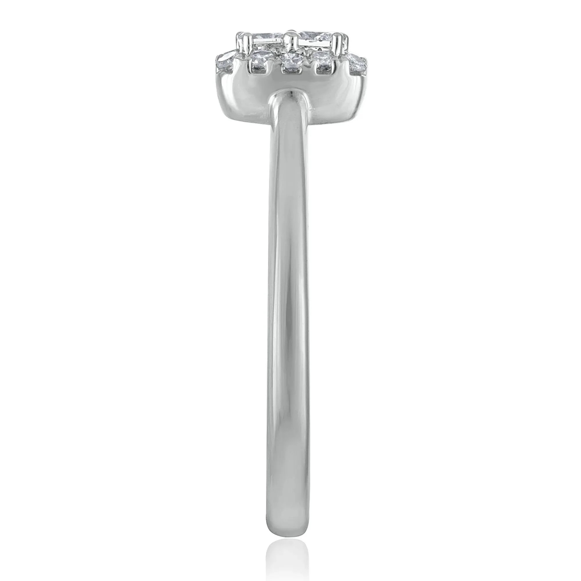 1/5 CT. Tw. Diamond Promise Ring 10K White Gold Size 10.5 2mm - Image 3