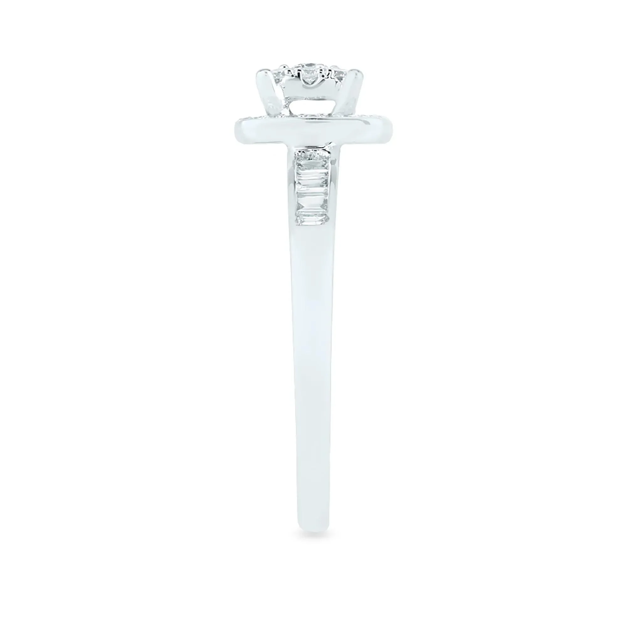 3/8 CT. Tw. Diamond Engagement Ring 10K White Gold Size 6.5 2mm - Image 3