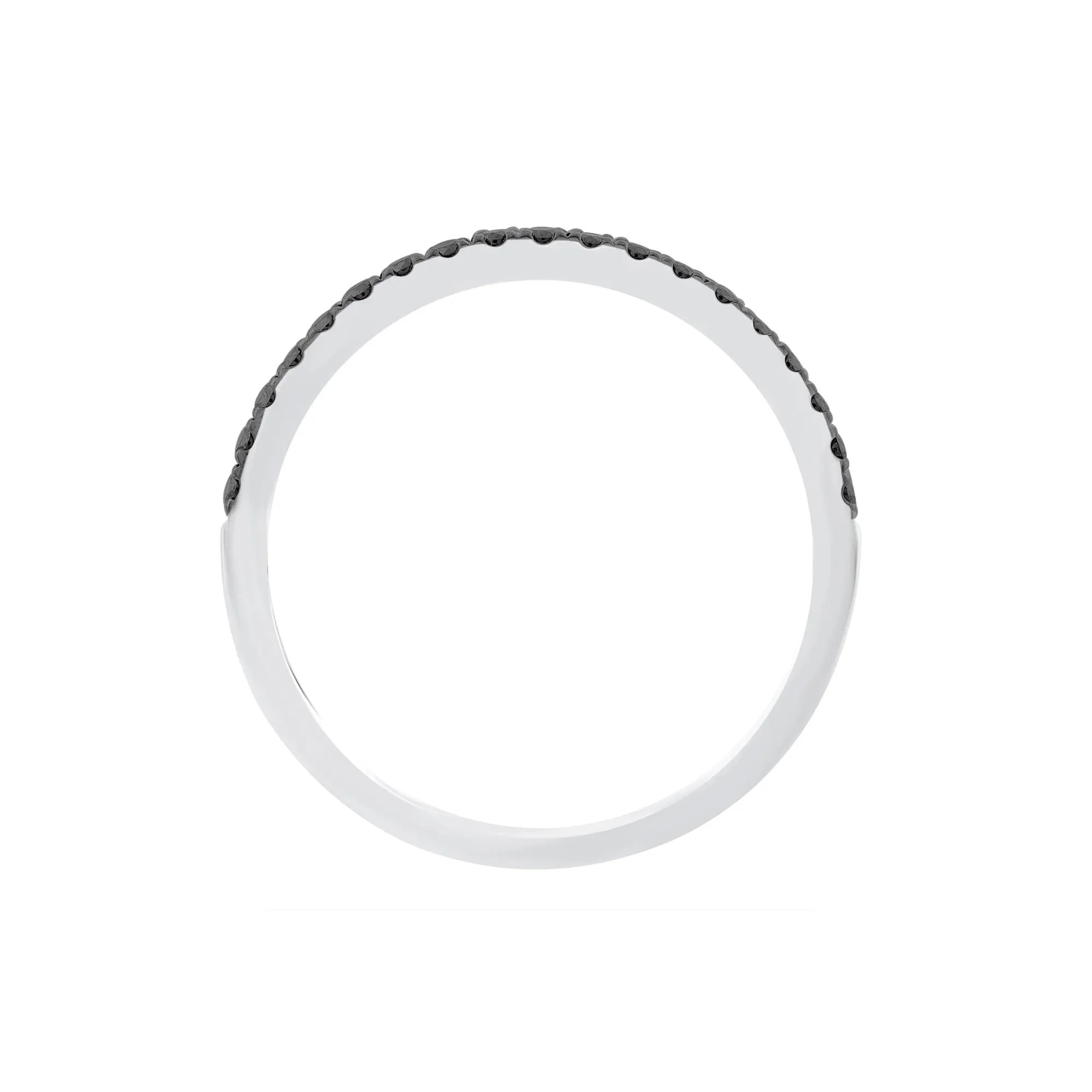 3/8 CT. Tw. Black and White Diamond Ring .925 Sterling Silver Round Brilliant Cut Size 9 - Image 2