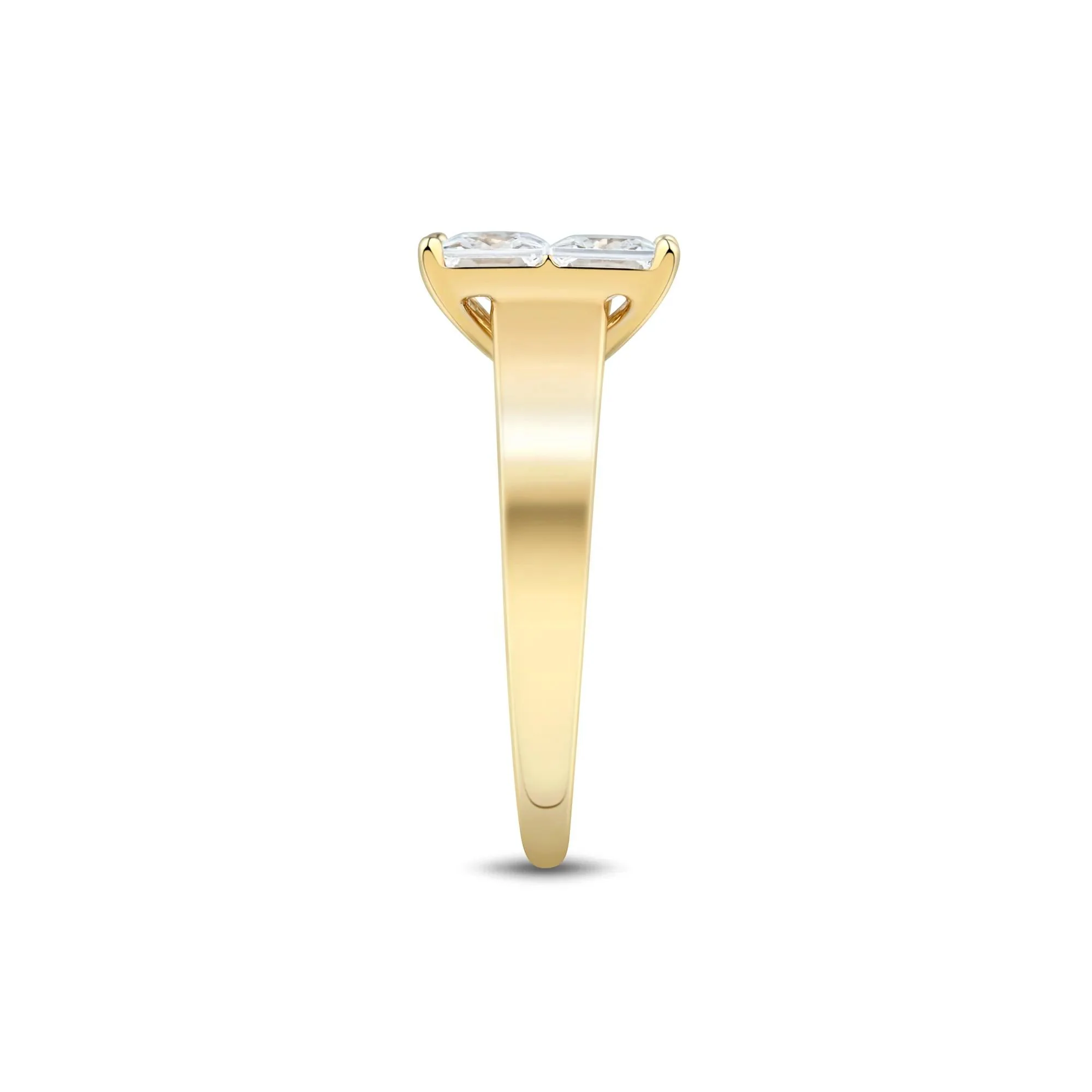 3 CT. Tw. Lab Grown Diamond Composite Engagement Ring 10K Yellow Gold Size 8.5 2mm - Image 2