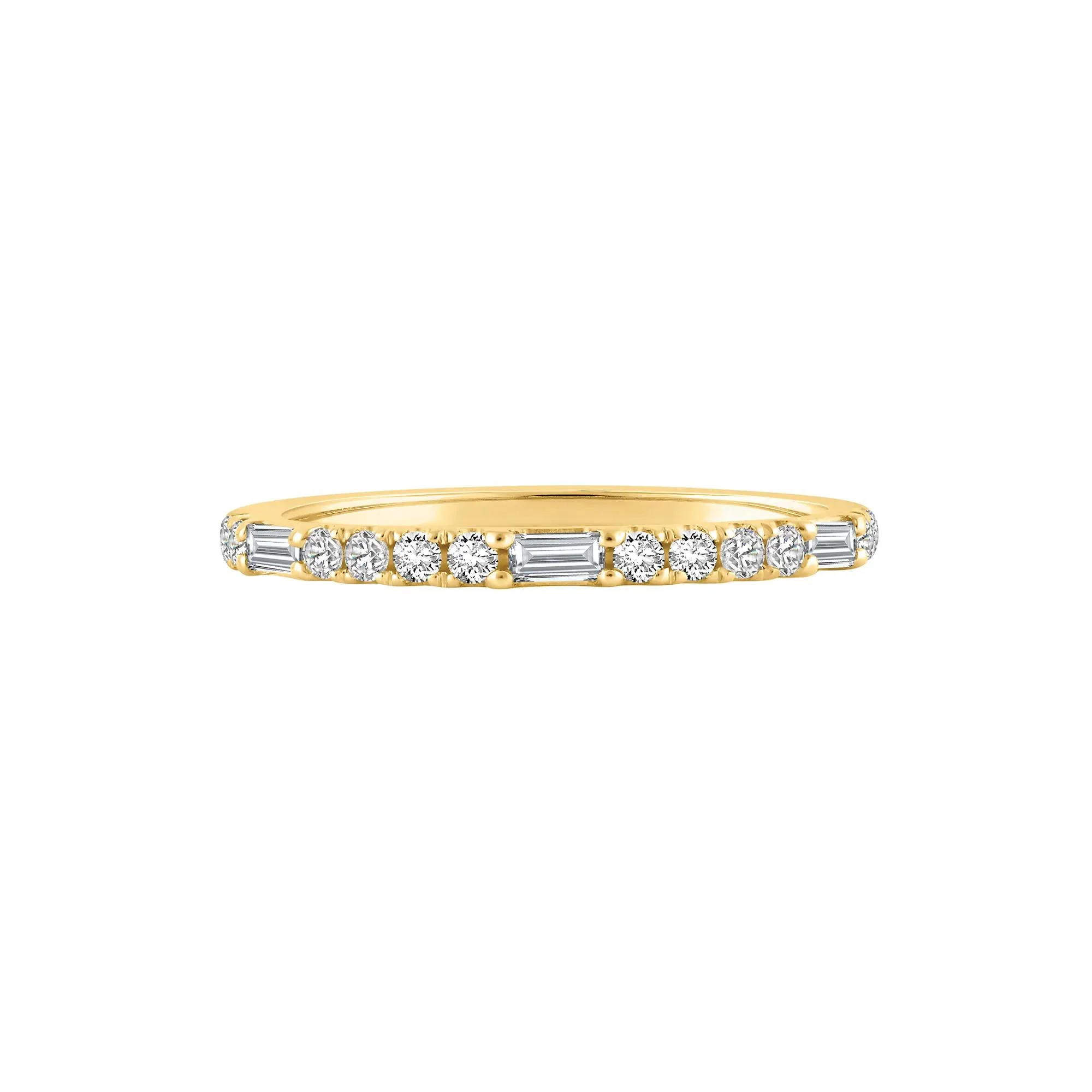 1/3 CT. Tw. Lab Grown Diamond Stack Band Ring 10K Yellow Gold Round Brilliant Cut Size 9