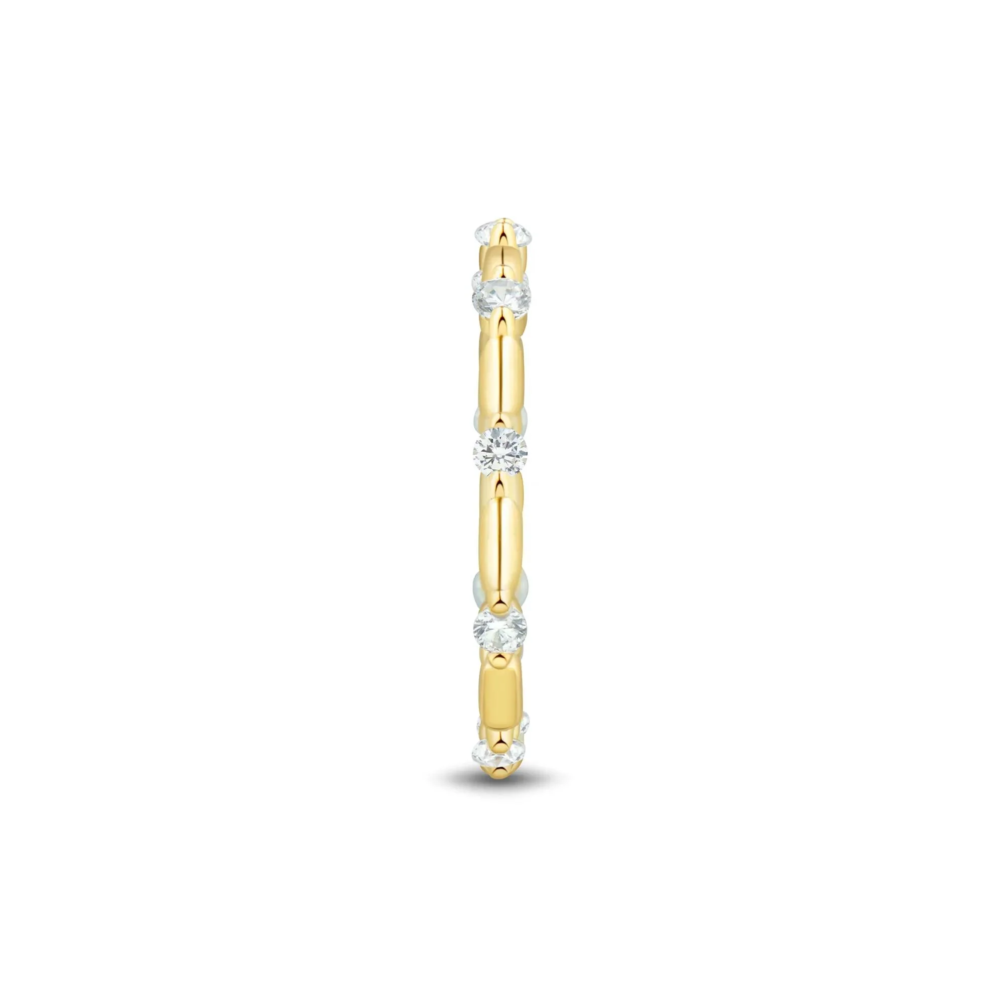 1/3 CT. Tw. Lab Grown Diamond Bamboo Band Ring 10K Yellow Gold Size 8.5 1.5mm - Image 3