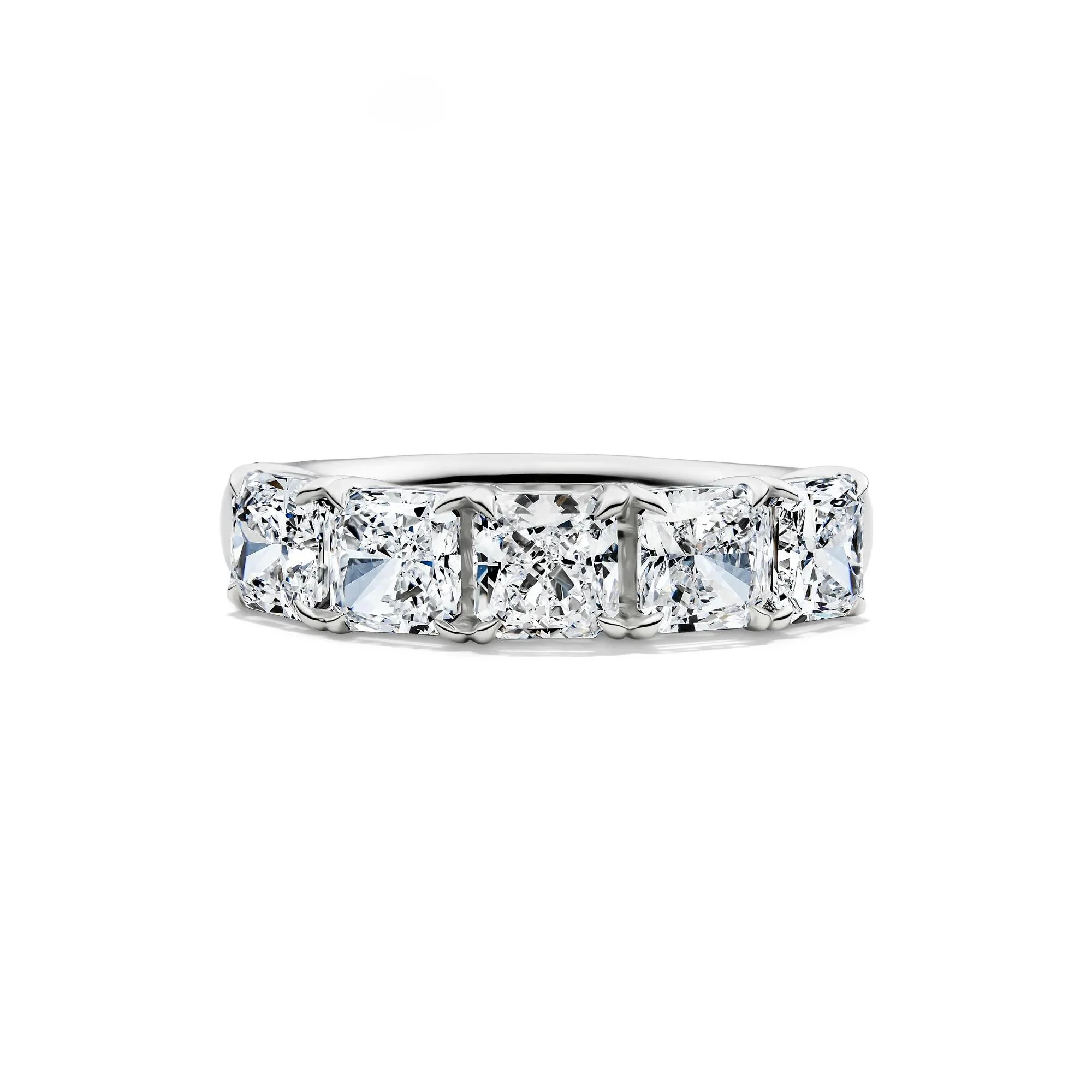 3 CT. Tw. Lab Grown Diamond Five-Stone Anniversary Band Ring 14K White Gold Size 8 5mm
