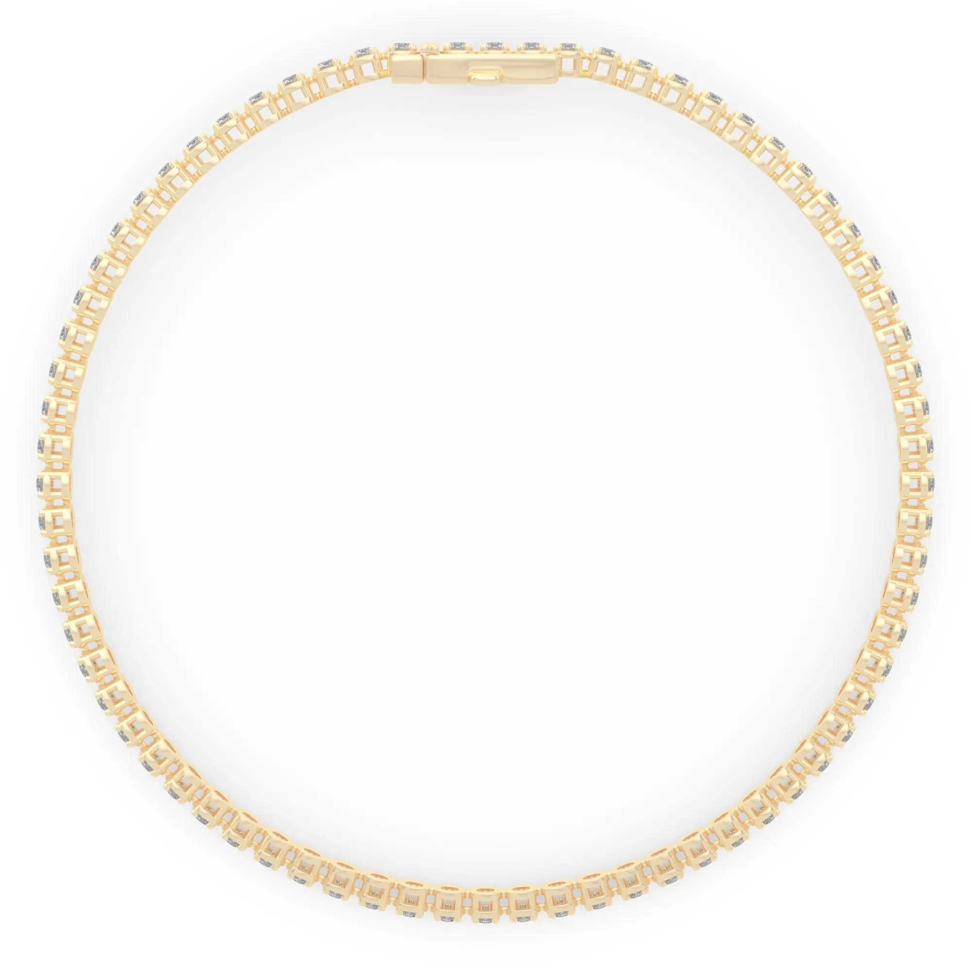 7/8 CT. Tw. Diamond Tennis Bracelet 10K Yellow Gold Size 2.00mm - Image 2