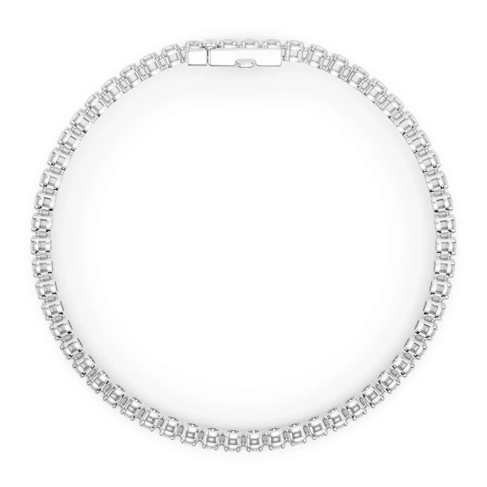 3 1/5 CT. Tw. Diamond Tennis Bracelet 10K White Gold Size 2.00mm - Image 2