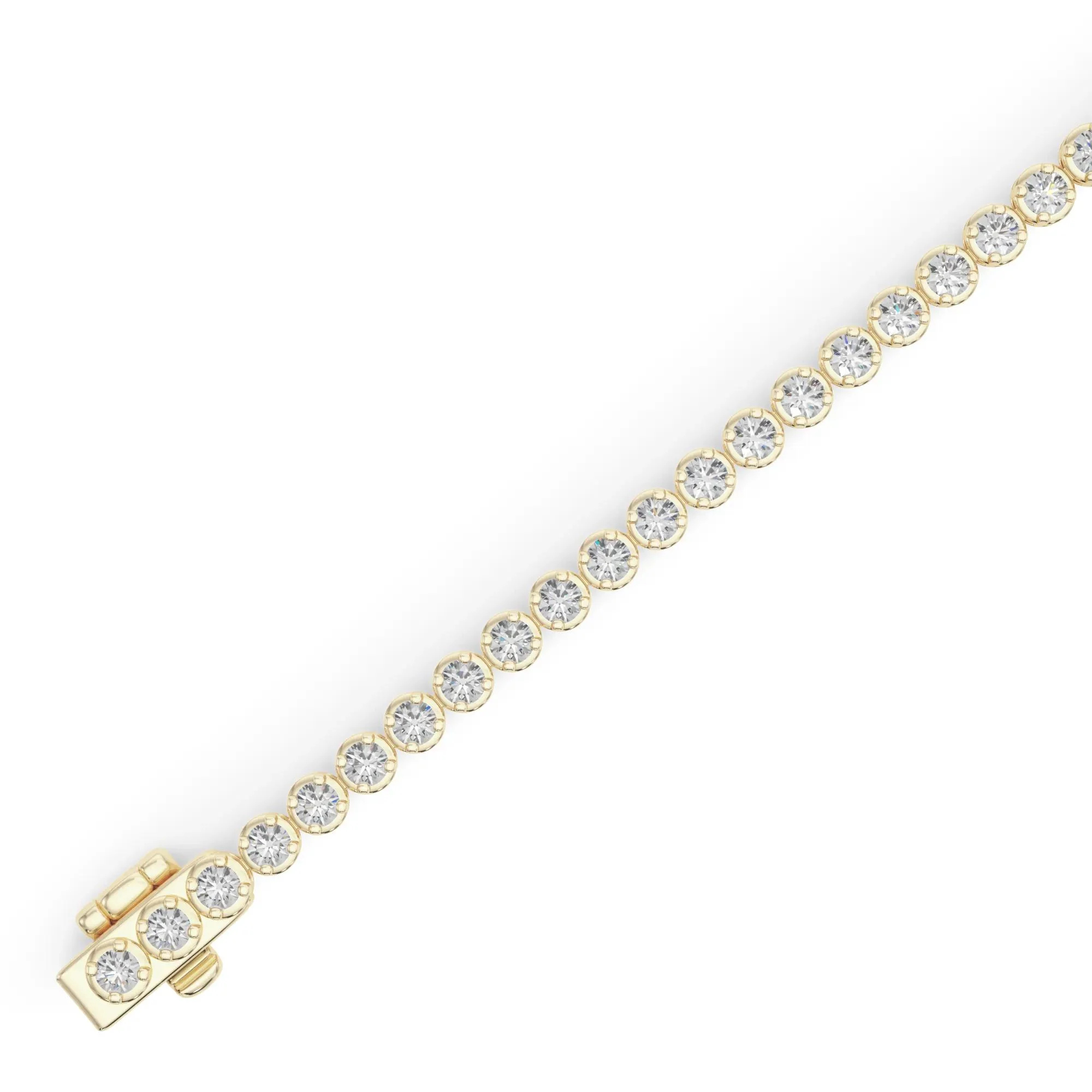 4 1/4 CT. Tw. Diamond Tennis Bracelet 10K Yellow Gold Size 2.00mm - Image 3