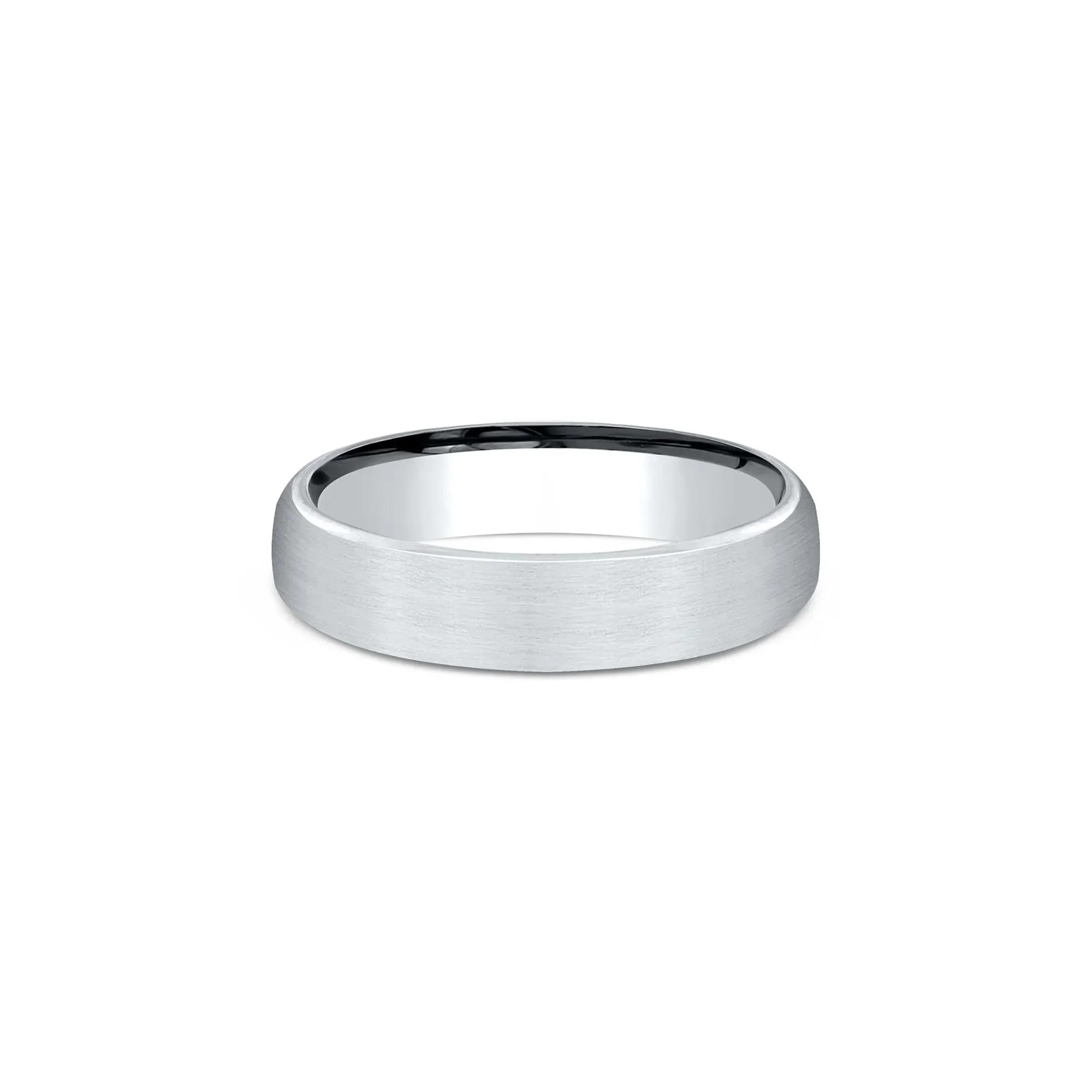 Wedding Band Ring Platinum White Size 7.5 4.5mm