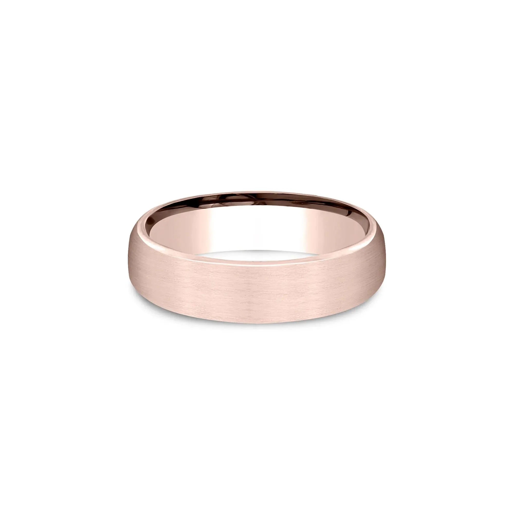 Wedding Band Ring 14K Rose Gold Size 12 5.5mm