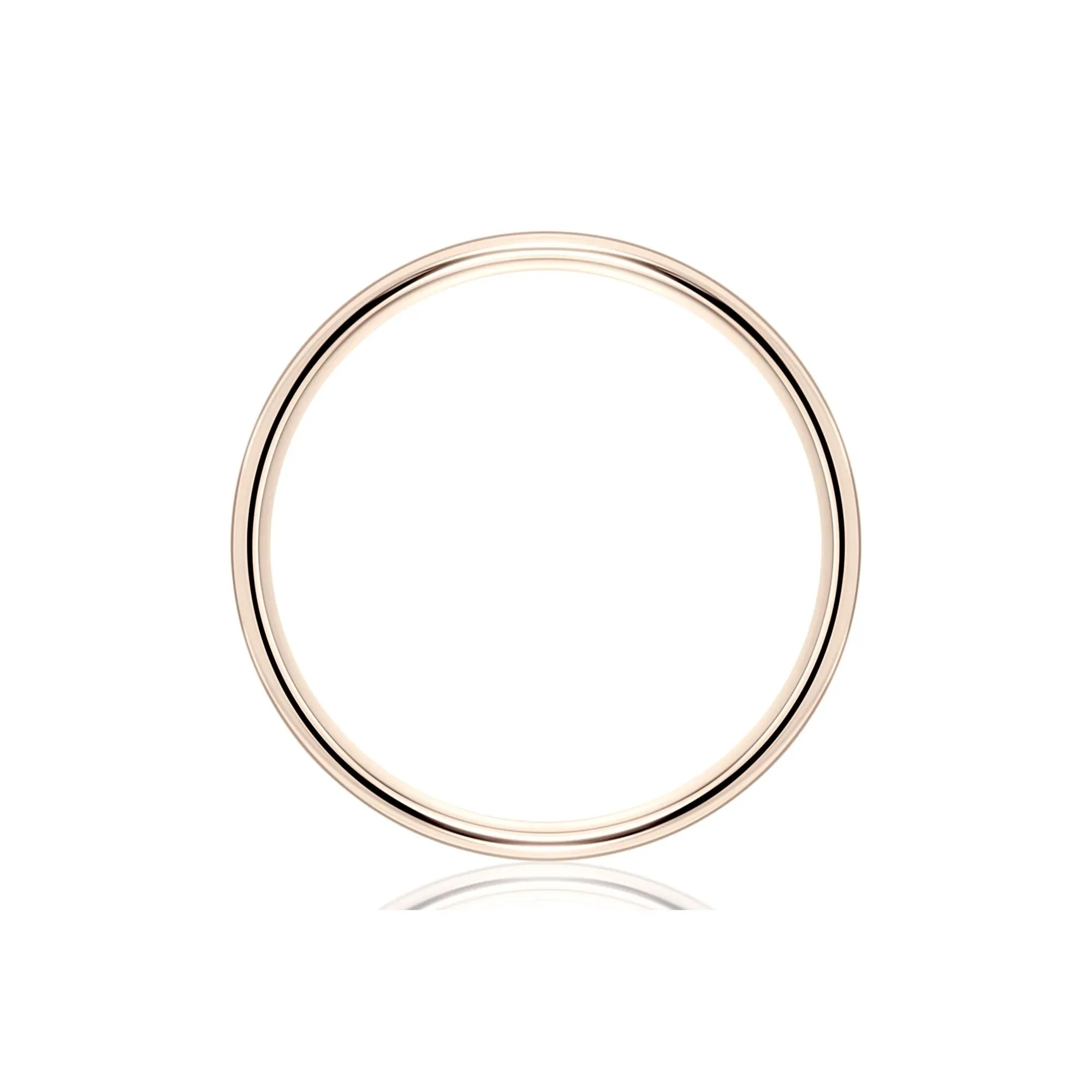 Wedding Band Ring 14K Rose Gold Size 6.5 7.5mm - Image 2