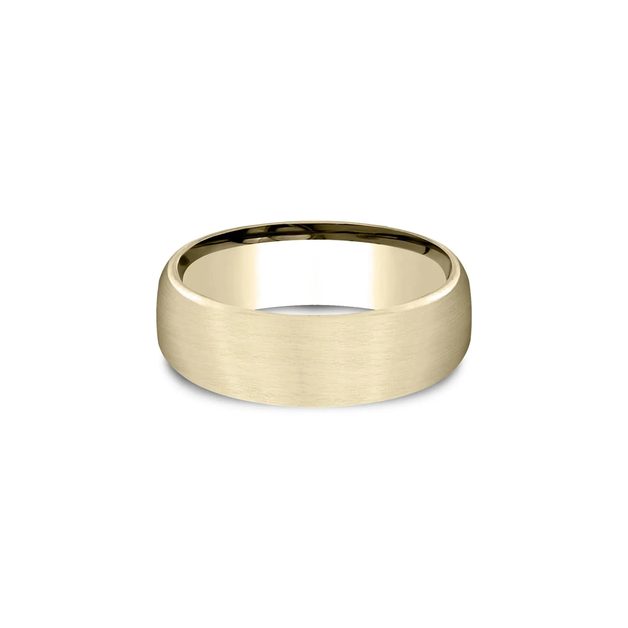 Wedding Band Ring 14K Yellow Gold Size 5.5 7.5mm