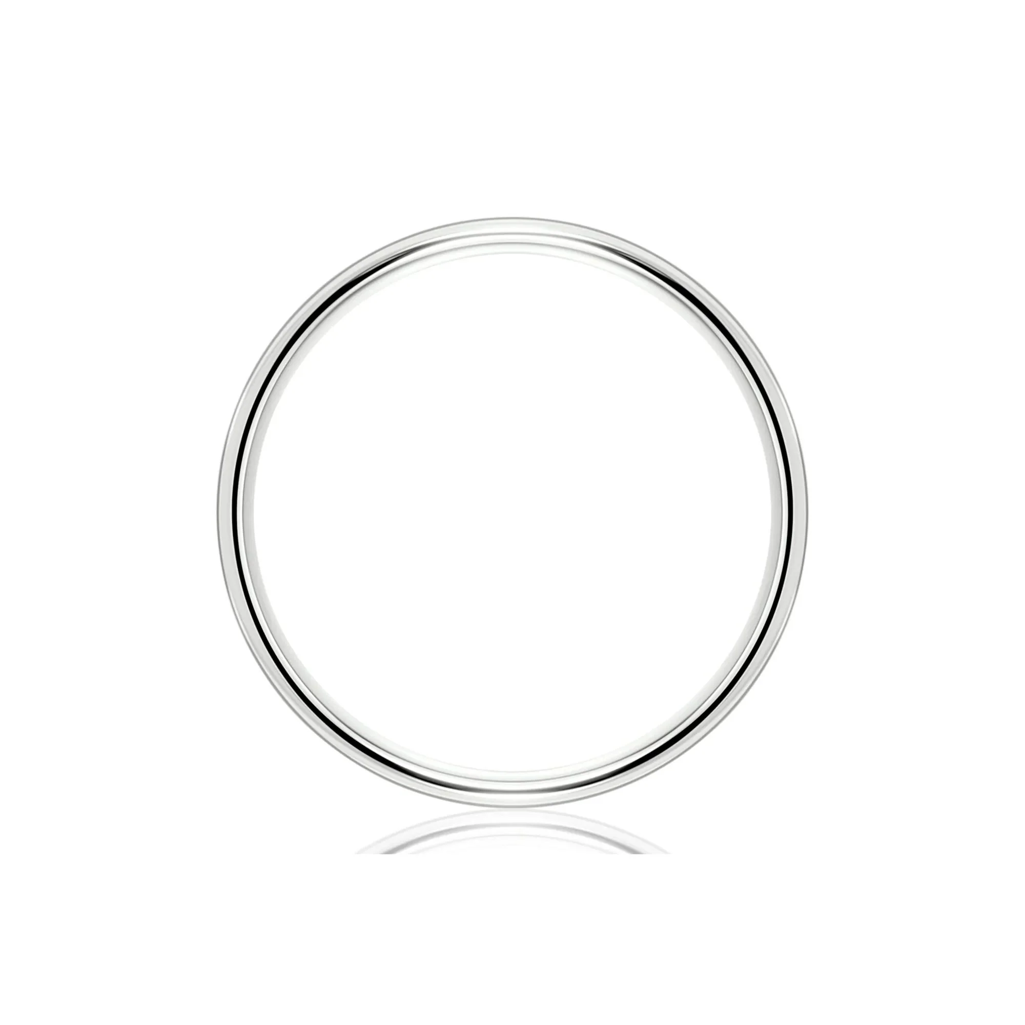 Wedding Band Ring Platinum 7.5 MM White Size 14 7.5mm - Image 2