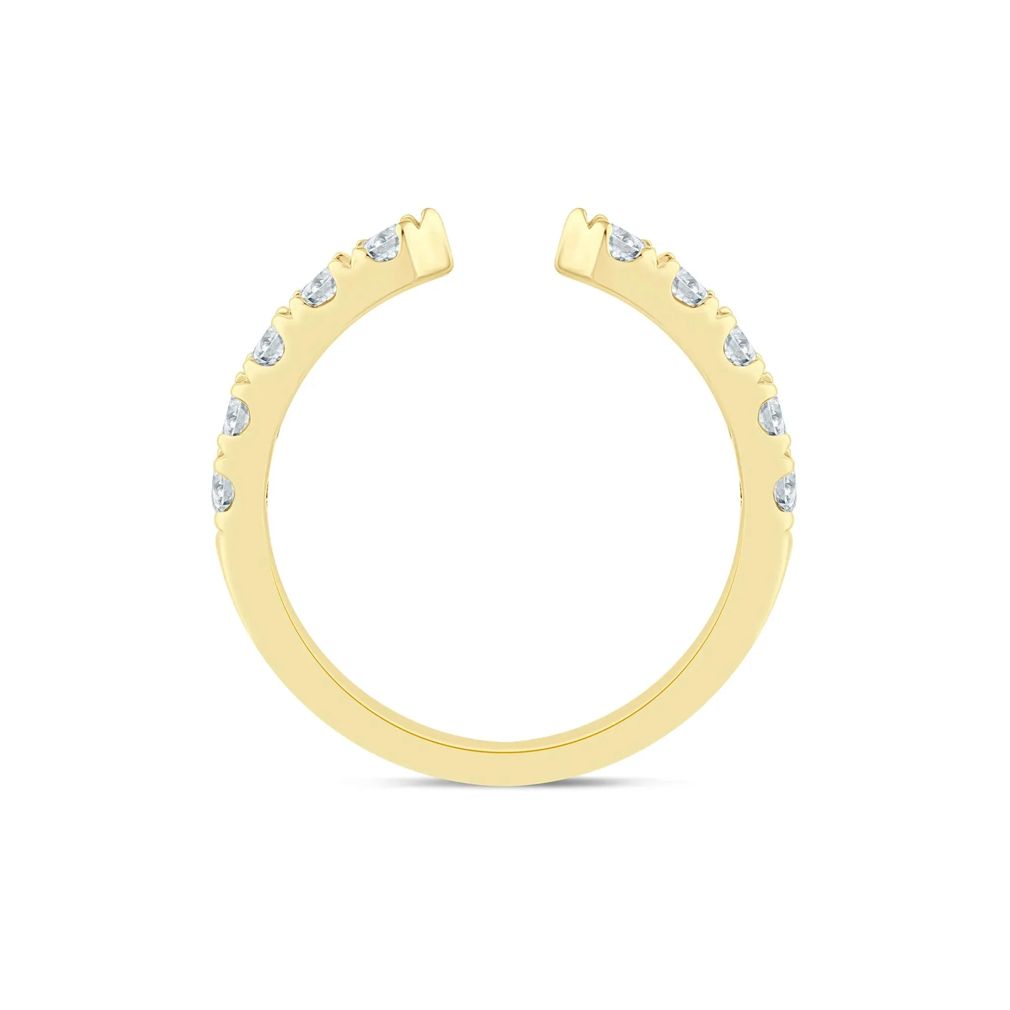 5/8 CT. Tw. Lab Grown Diamond Open Anniversary Band Ring 14K Yellow Gold Size 7 2.5mm - Image 2