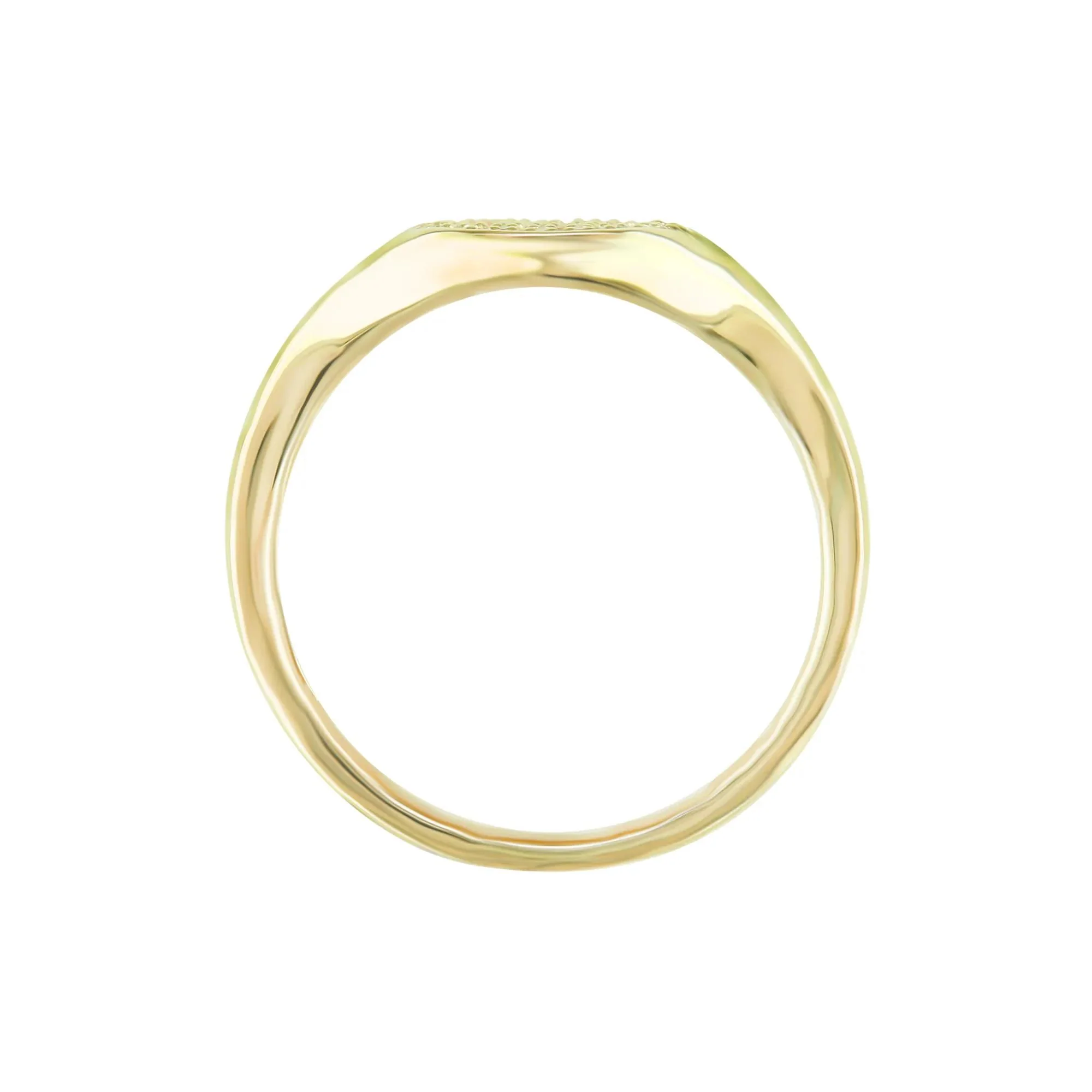 1/4 CT. Tw. Diamond Oval Ring 10K Yellow Gold Size 6.5 1mm - Image 2