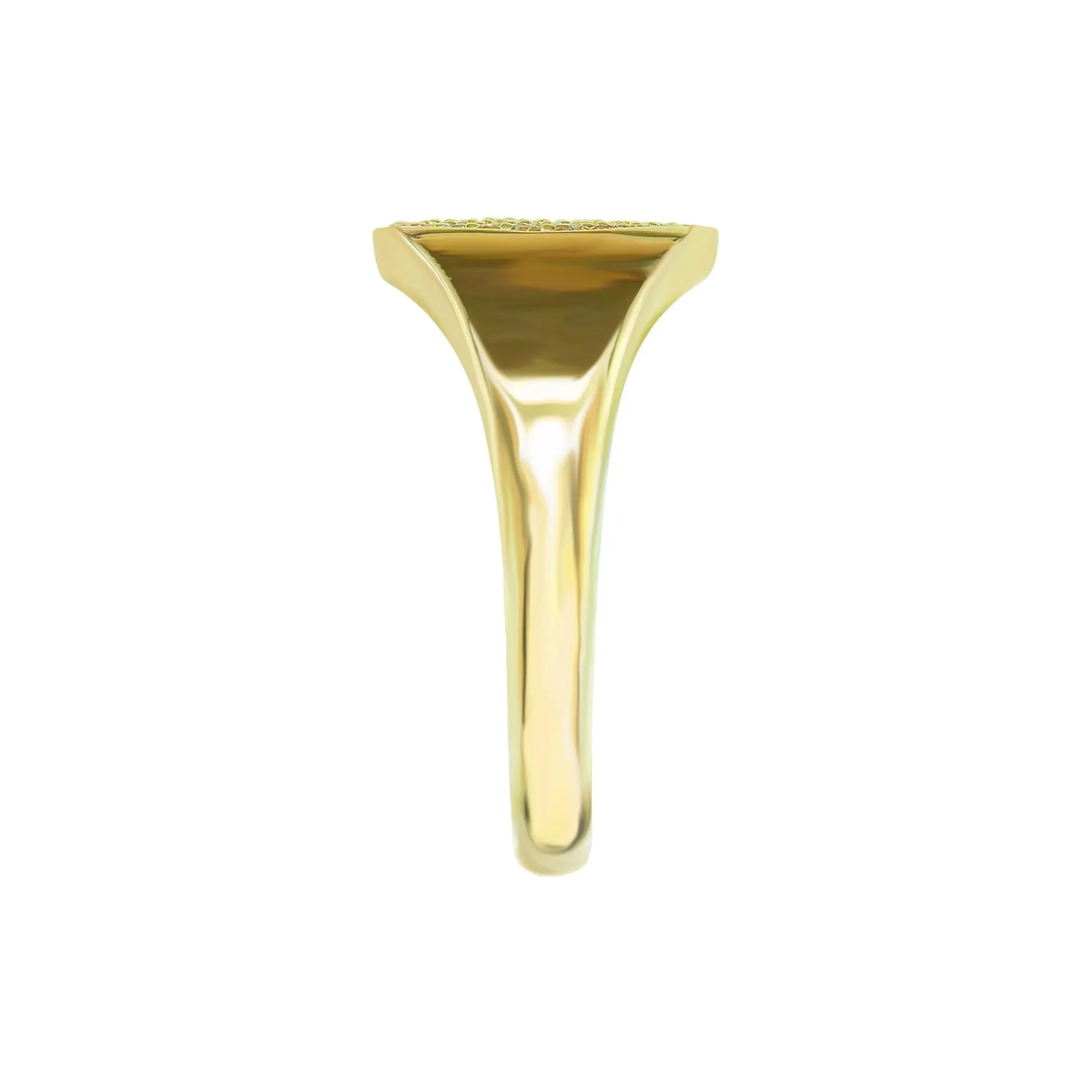 1/4 CT. Tw. Diamond Oval Ring 10K Yellow Gold Size 7 1mm - Image 3