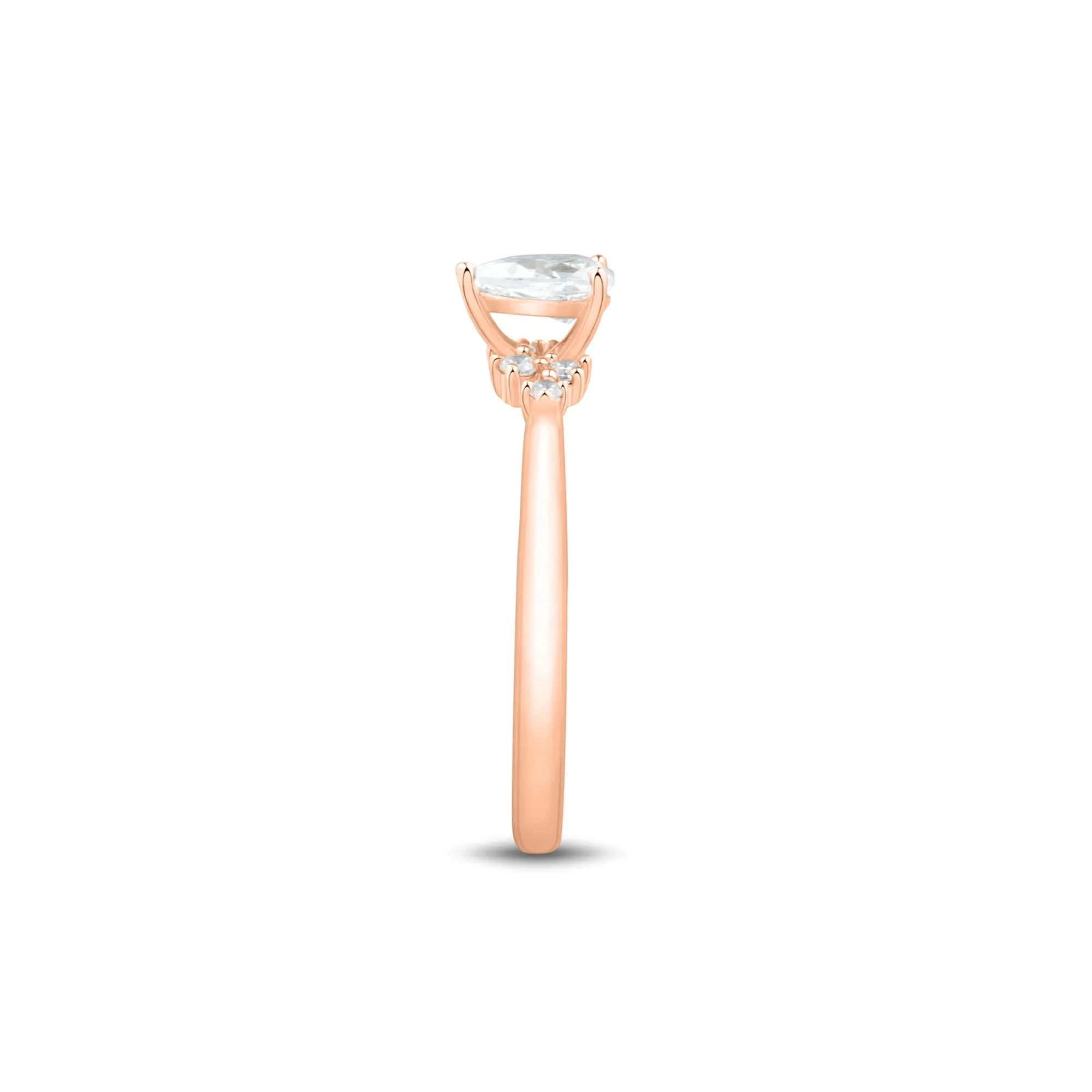 3/8 CT. Tw. Lab Grown Diamond Promise Ring 10K Rose Gold Size 6 1mm - Image 3
