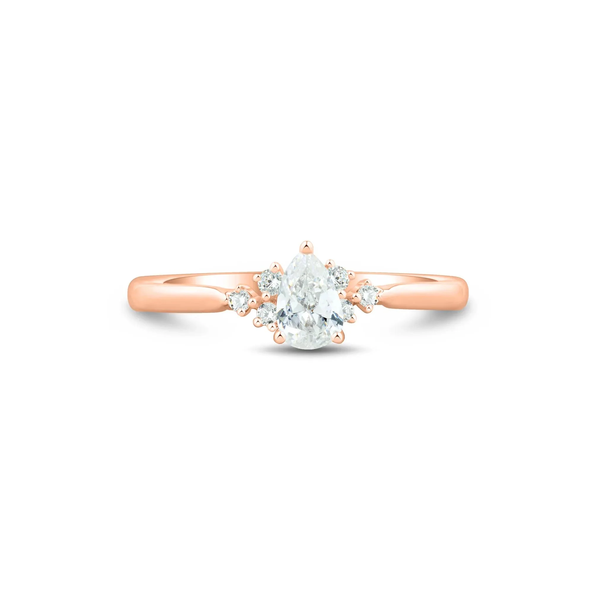 3/8 CT. Tw. Lab Grown Diamond Promise Ring 10K Rose Gold Size 7 1mm