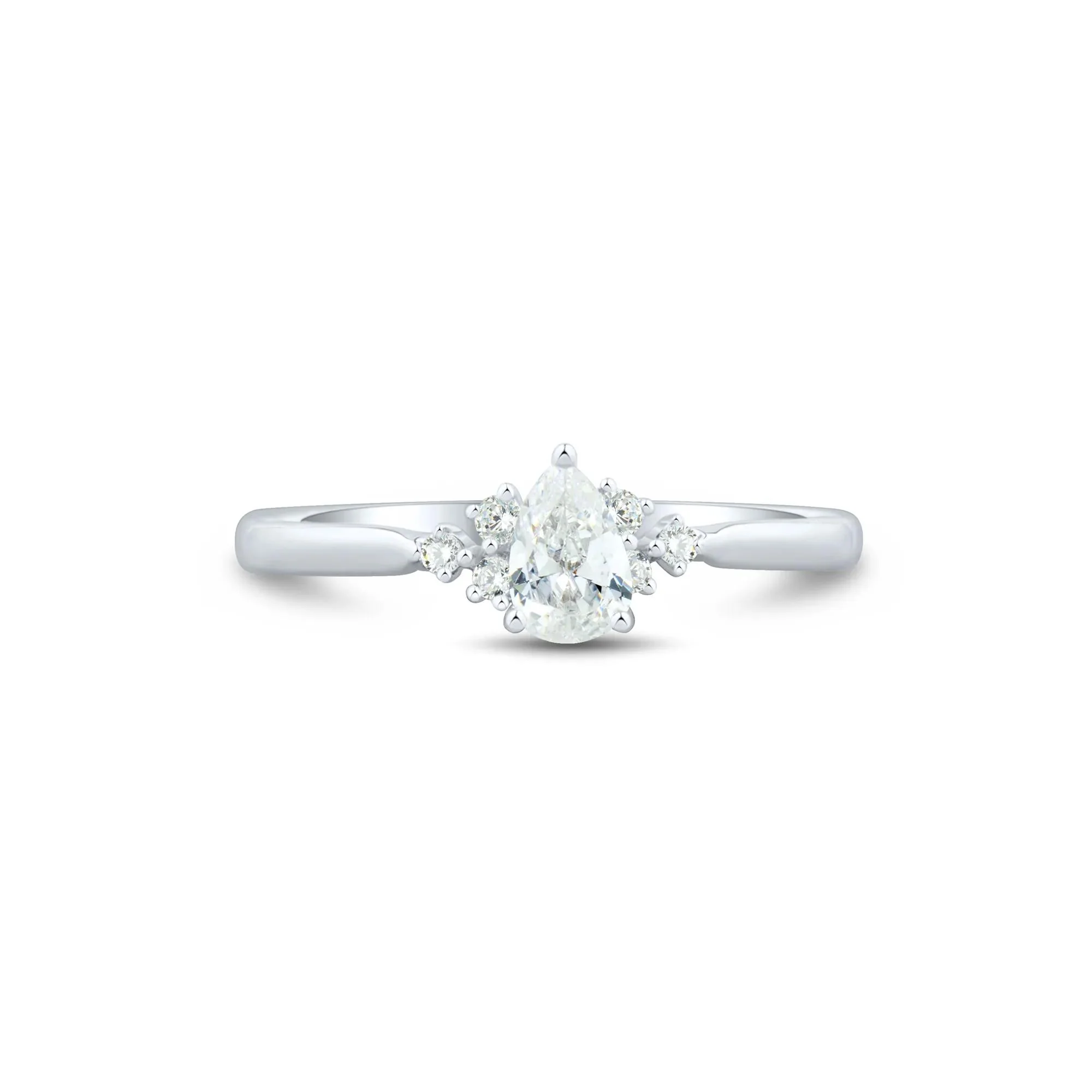 3/8 CT. Tw. Lab Grown Diamond Promise Ring 10K White Gold Size 5 1mm