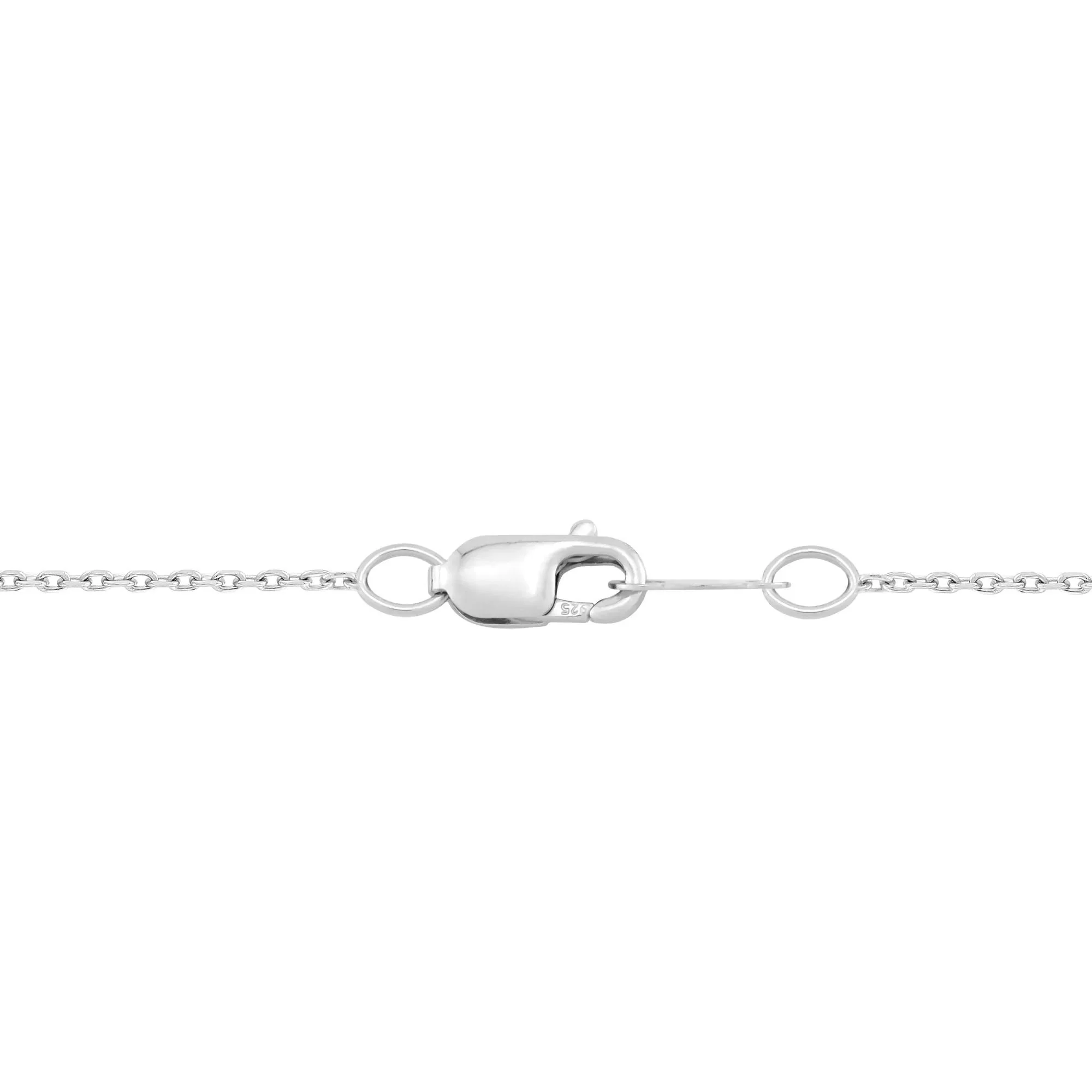 Diamond Accent Mom Heart Pendant Necklace .925 Sterling Silver White Size 20" - Image 3