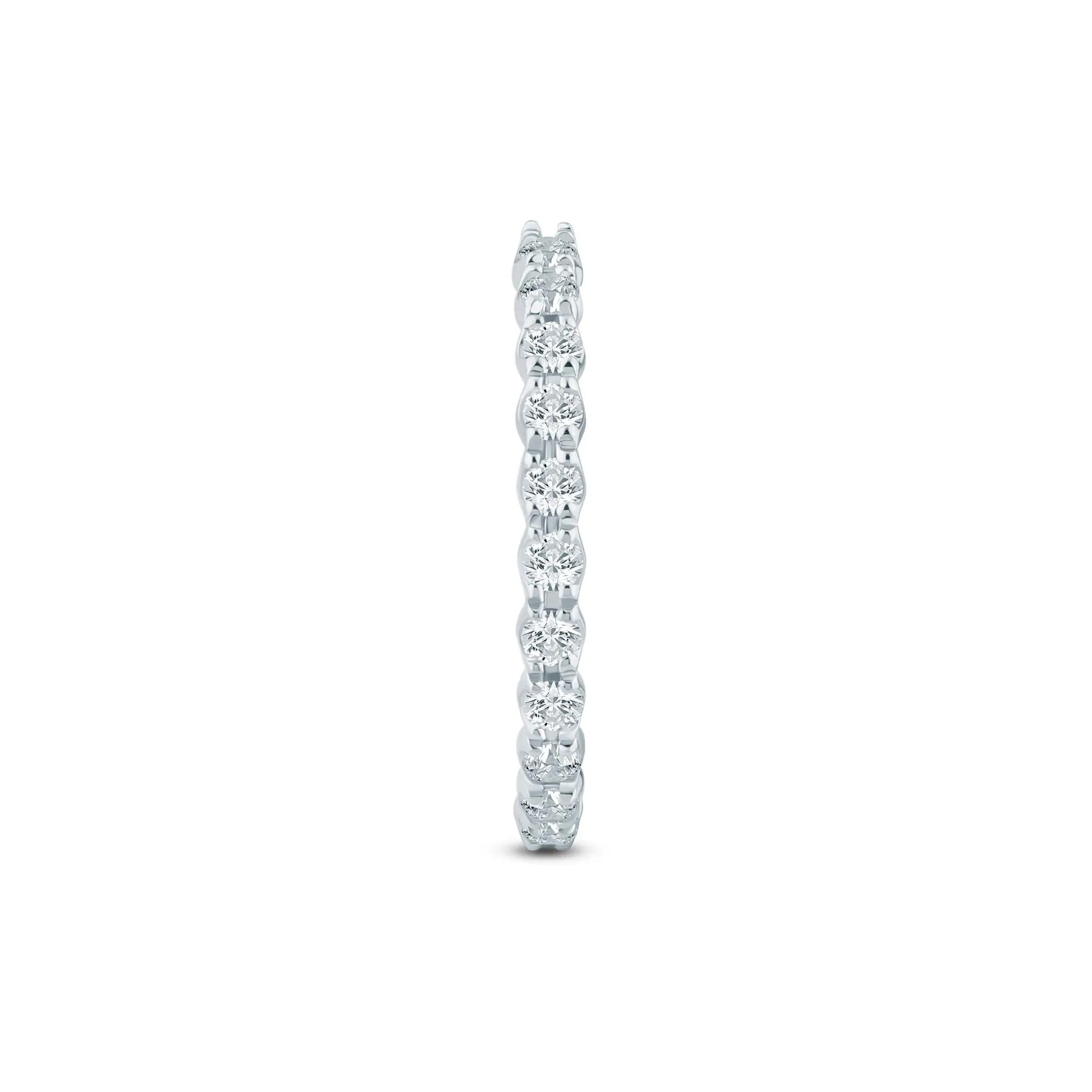 5/8 CT. Tw. Lab Grown Diamond Open Anniversary Band Ring 14K White Gold Round Brilliant Cut Size 8.5 2mm - Image 3