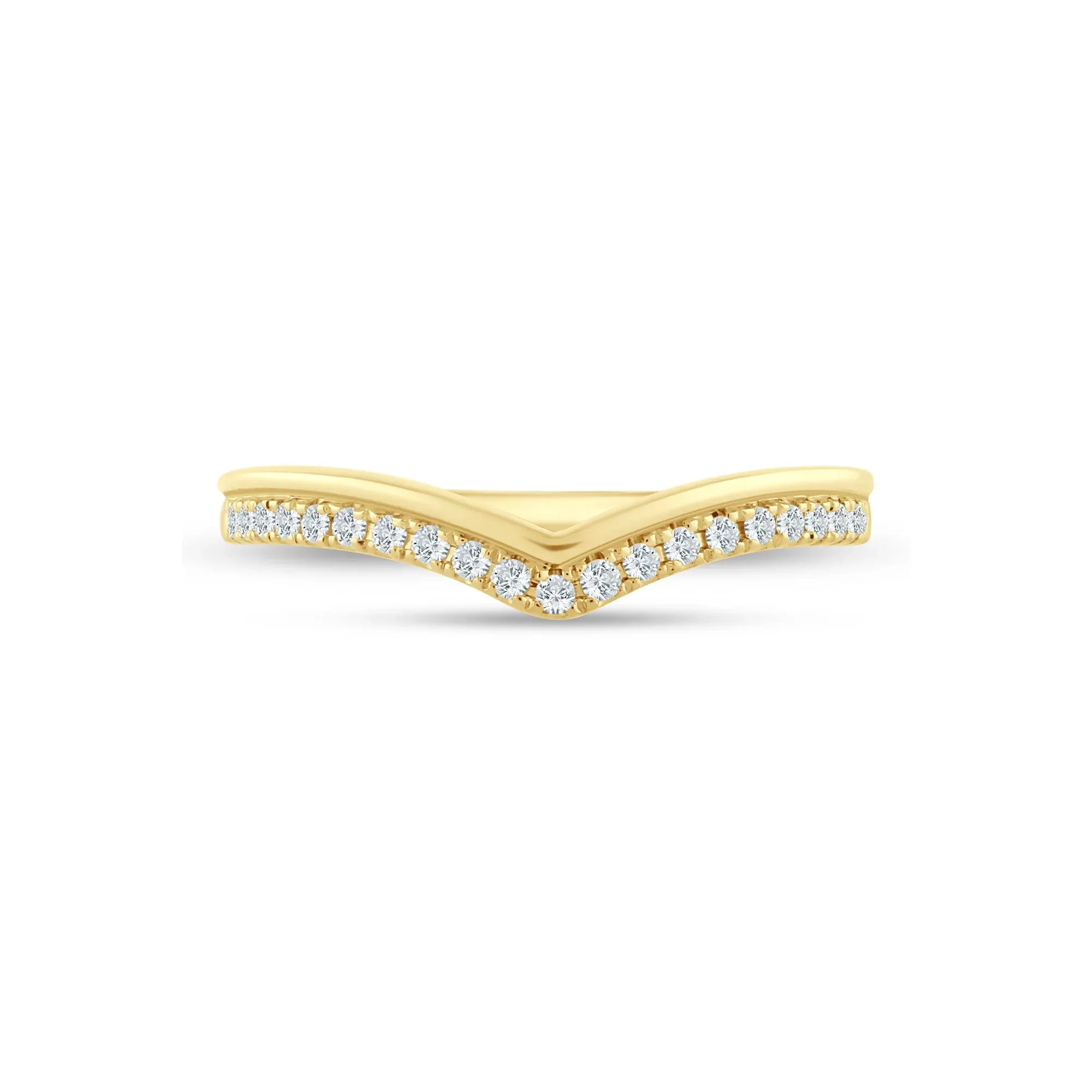 1/7 CT. Tw. Lab Grown Diamond Contour Band Ring 14K Yellow Gold Size 8 1.5mm