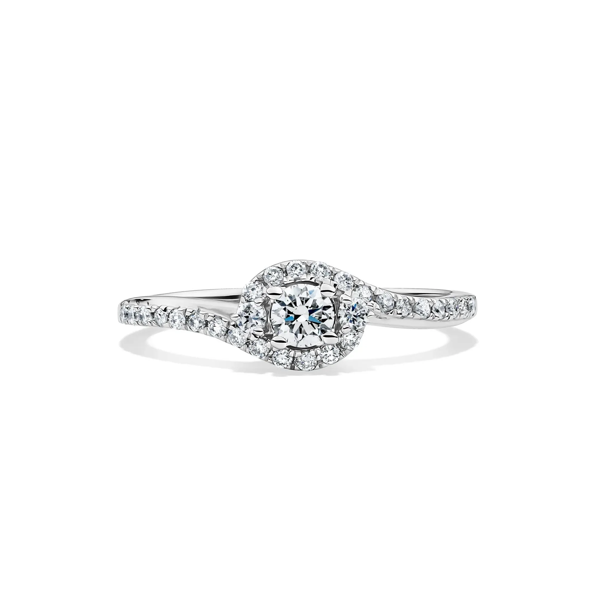 3/8 CT. Tw. Lab Grown Diamond Promise Ring .925 Sterling Silver White Size 6 1.5mm