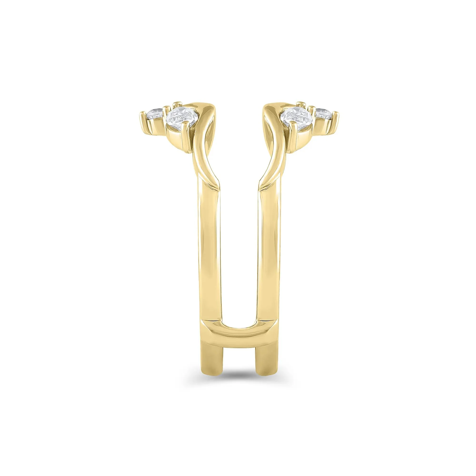 5/8 CT. Tw. Lab Grown Diamond Ring Insert 14K Yellow Gold Round Brilliant Cut Size 6 - Image 3