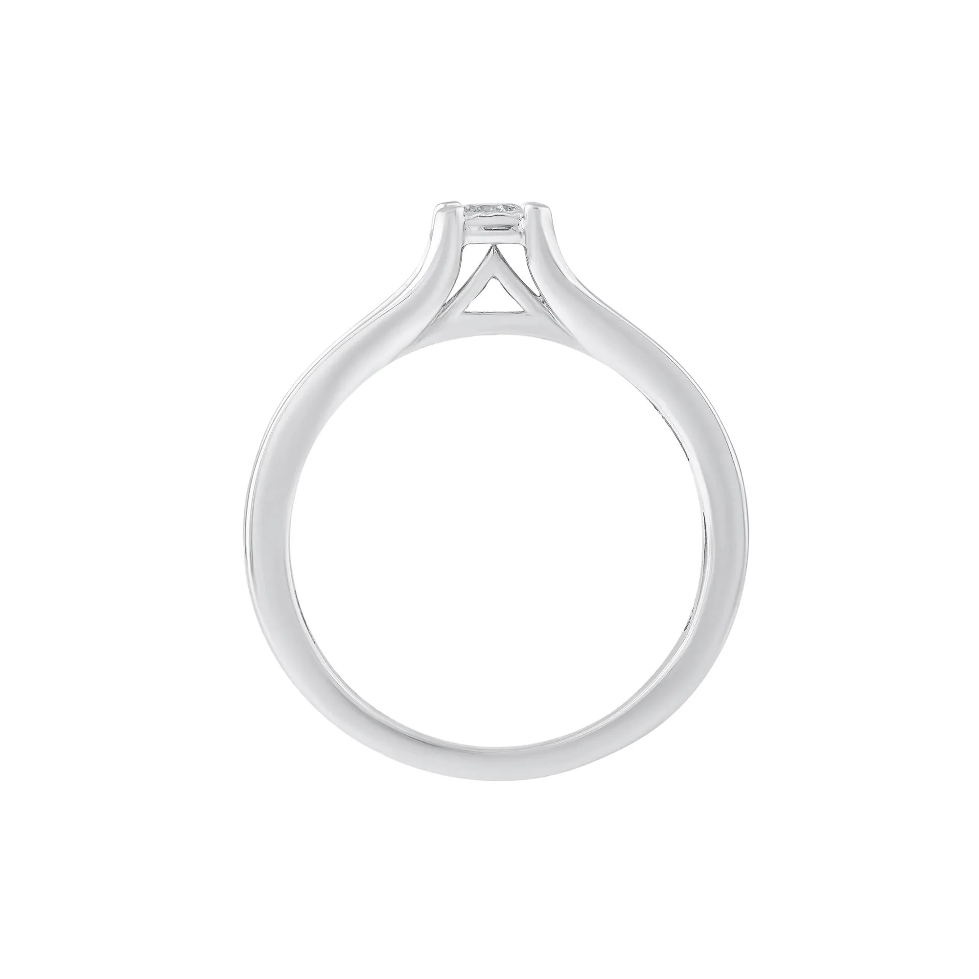 1/4 CT. Tw. Diamond Promise Ring 10K White Gold Size 8 - Image 2