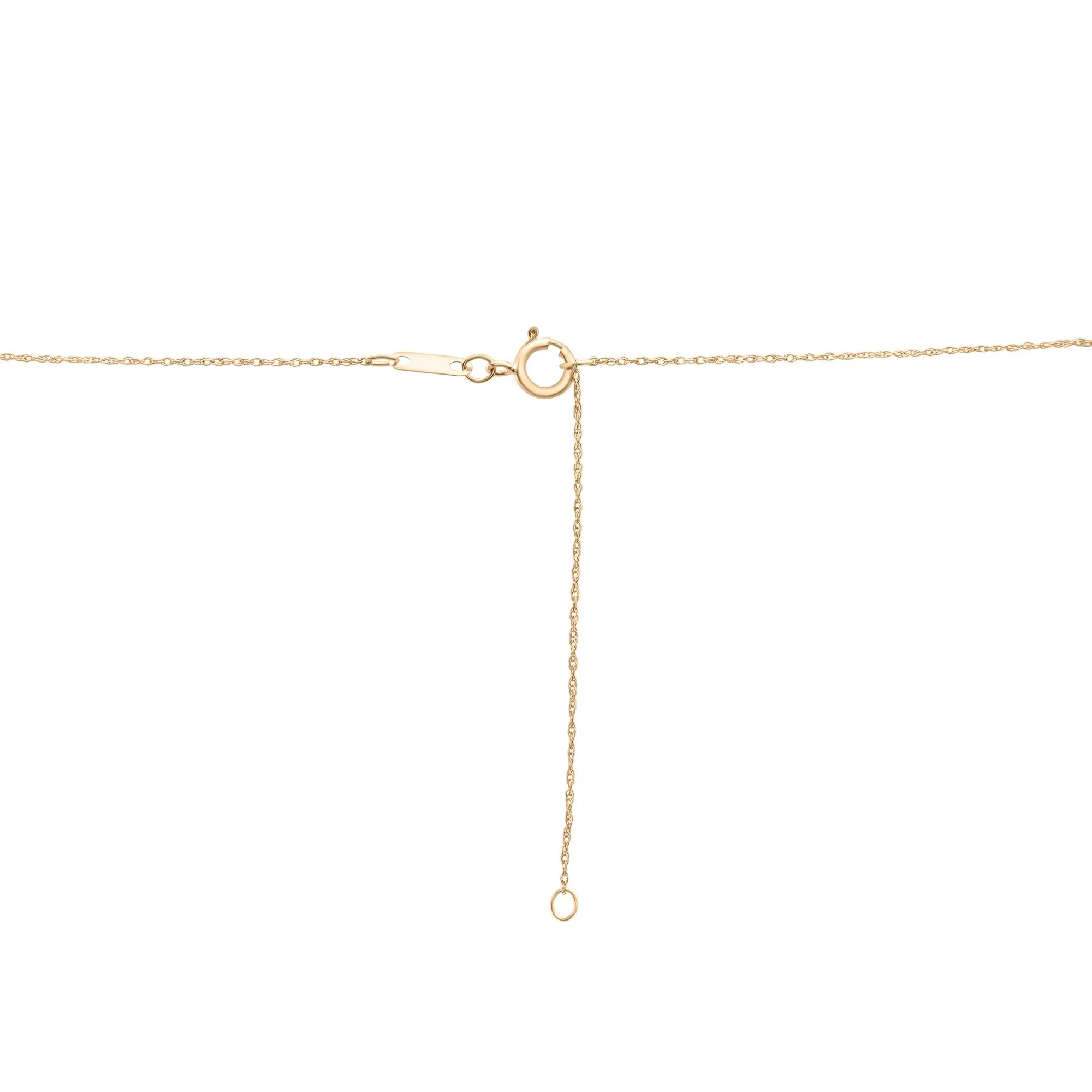 1/5 CT. Tw. Diamond Loop Pendant Necklace 10K Yellow Gold Size 18" - Image 4