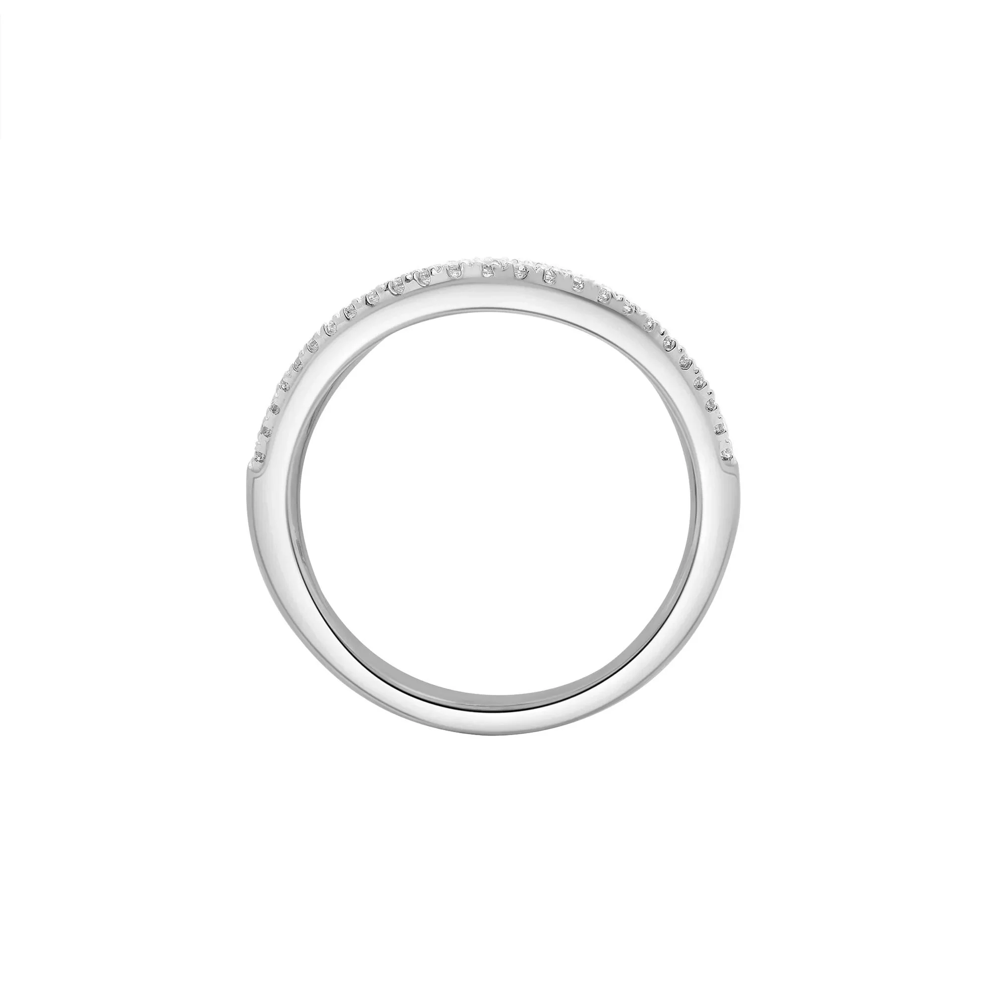 1/3 CT. Tw. Diamond Open Bar Ring 10K White Gold Size 7.5 2mm - Image 2