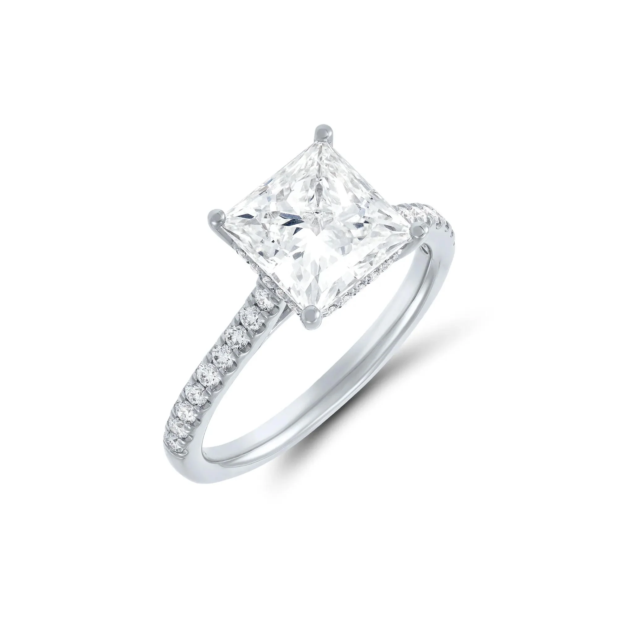 3 1/2 CT. Tw. Lab Grown Diamond Wedding Set 14K White Gold Ring Size 6 1mm - Image 3