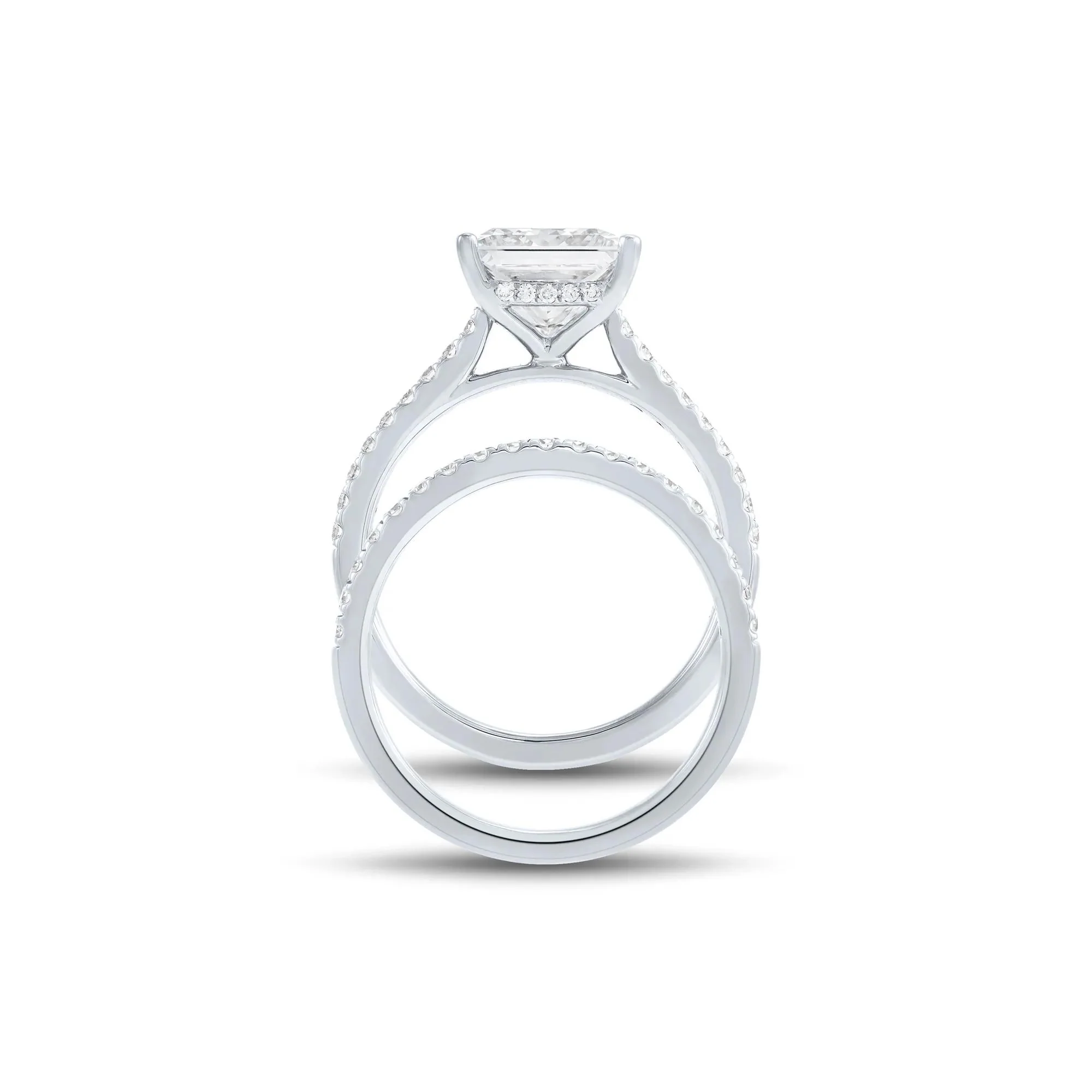 3 1/2 CT. Tw. Lab Grown Diamond Wedding Set 14K White Gold Ring Size 8 1mm - Image 2